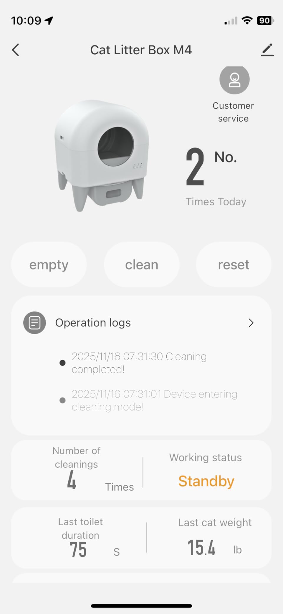 Automatic Cat Litter Box Self Cleaning Litter Box Large Capacity for Multiple Cats, App Control with Safety Sensors, Removable Washable Liner,2 Rolls Garbage Bags,Grey customer photo 2