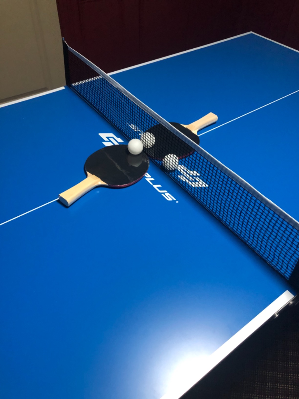 Goplus Foldable Ping Pong Table, 100% Preassembled, Table Tennis Table with Net, 2 Paddles, Ping Pong Balls, Portable Table Tennis Game Set for Indoor Outdoor customer photo 1