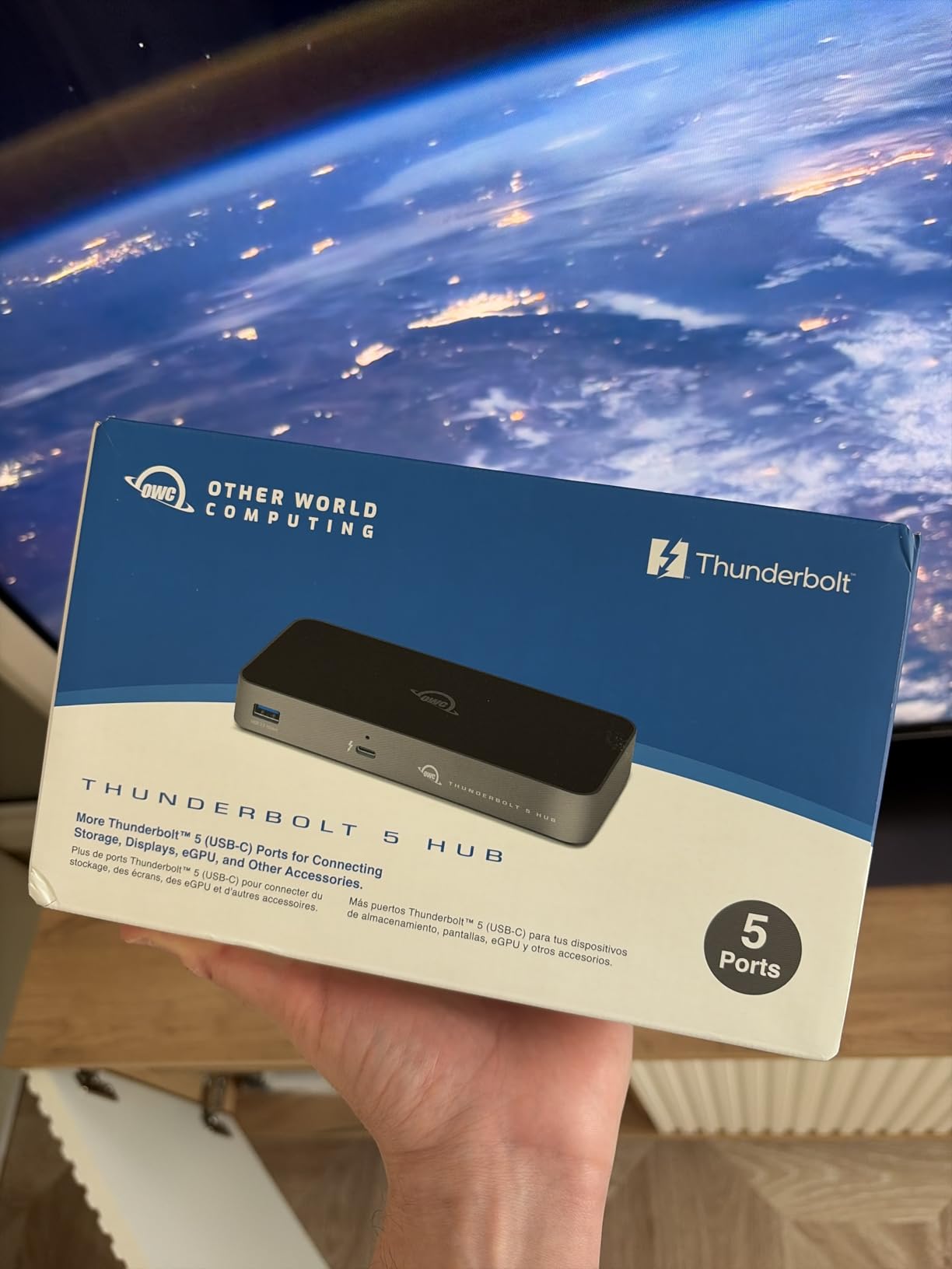 OWC Thunderbolt 5 Hub - 5-Port Expansion for Mac & PC | 80Gb/s Bandwidth | 140W Charging | Triple 8K Display Support | Fanless Silent Design | TB5/TB4/TB3/USB4 Compatible customer photo 1