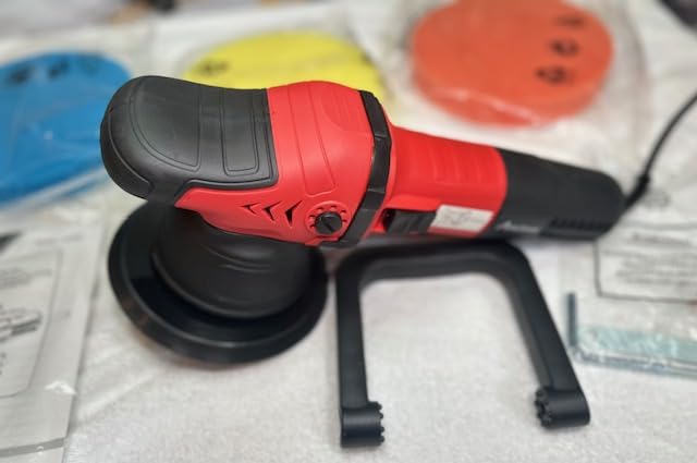 AVID POWER Dual Action Car Buffer Polisher, 6 Inch Orbital Polisher for Car Detailing with 6 Variable Speeds, Detachable Handle & 3 Polishing Pads customer photo 2