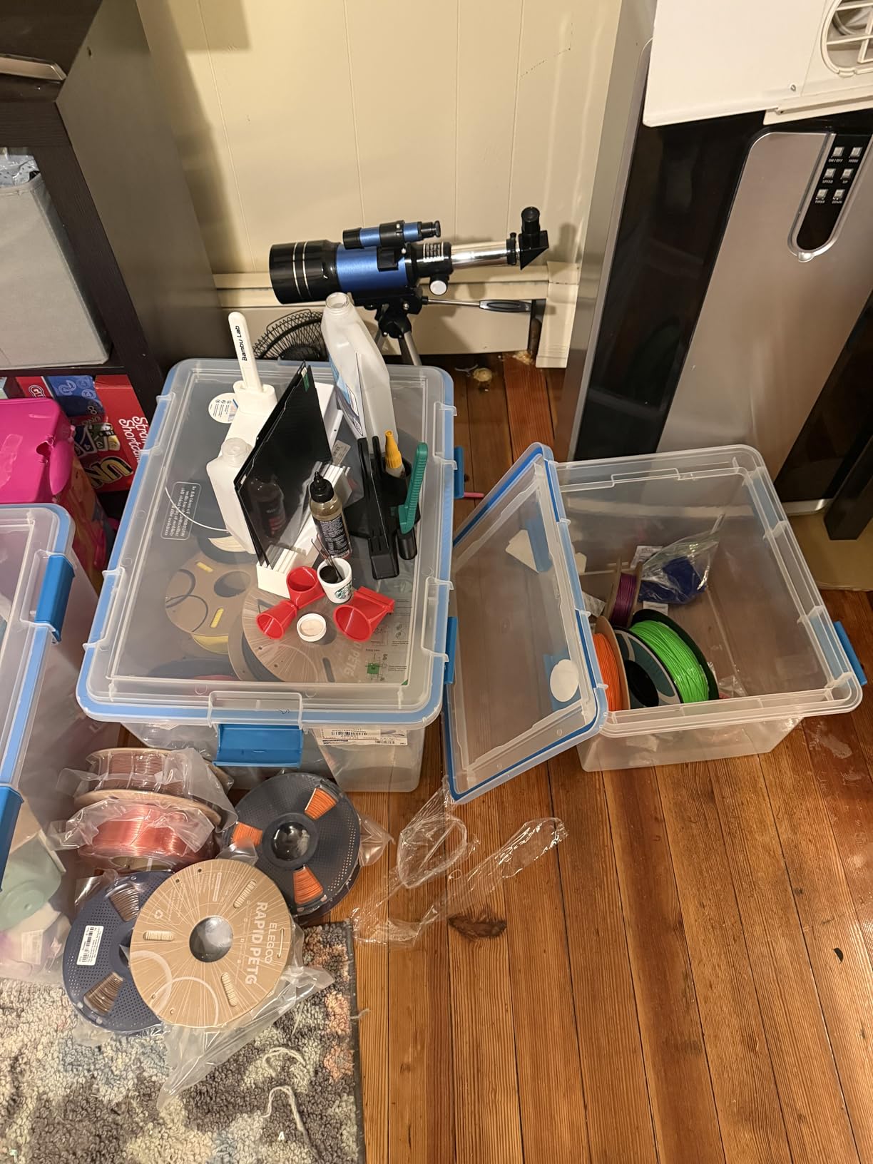 5-Tier 3D Printer Filament Storage Rack with Wheels, Rolling Spool Holder Stand Cart, Holds up to 60x1kg Spools, Heavy Duty Metal Filaments Organizer Shelf for Printing Studio Office Workshop customer photo 2