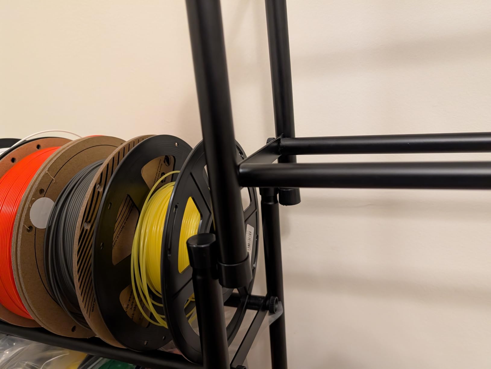 Desktop 3D Printer Filament Storage Rack - Tabletop 2-Tier Organizer for Filament Spools, Holds 5 Spools per Layer, for PLA/ABS/TPU Filament (2-Tier) customer photo 2