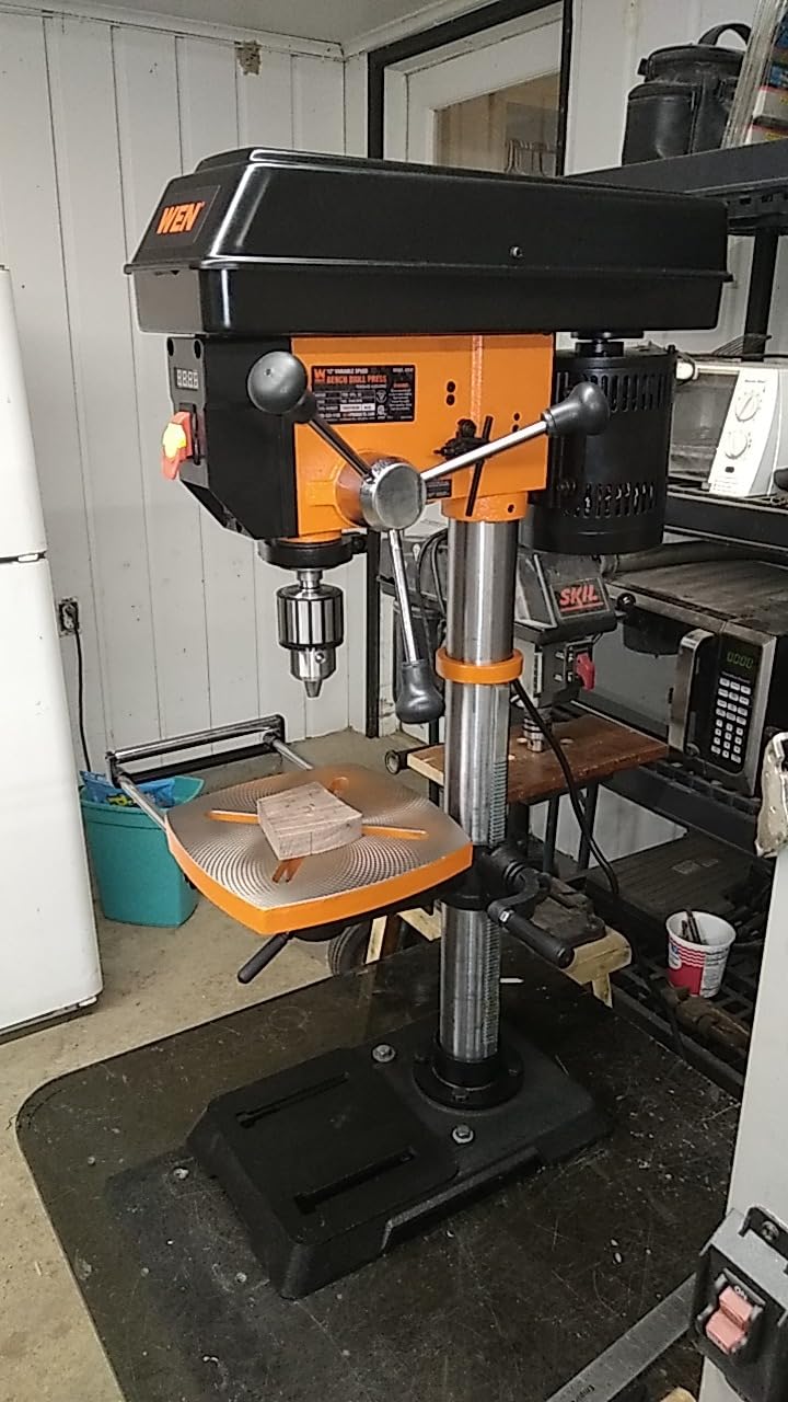WEN 12-Inch Benchtop Drill Press, 6.2-Amp Variable Speed Motor with Cast Iron Construction, Laser and LED Work Light (DP1263V) customer photo 1