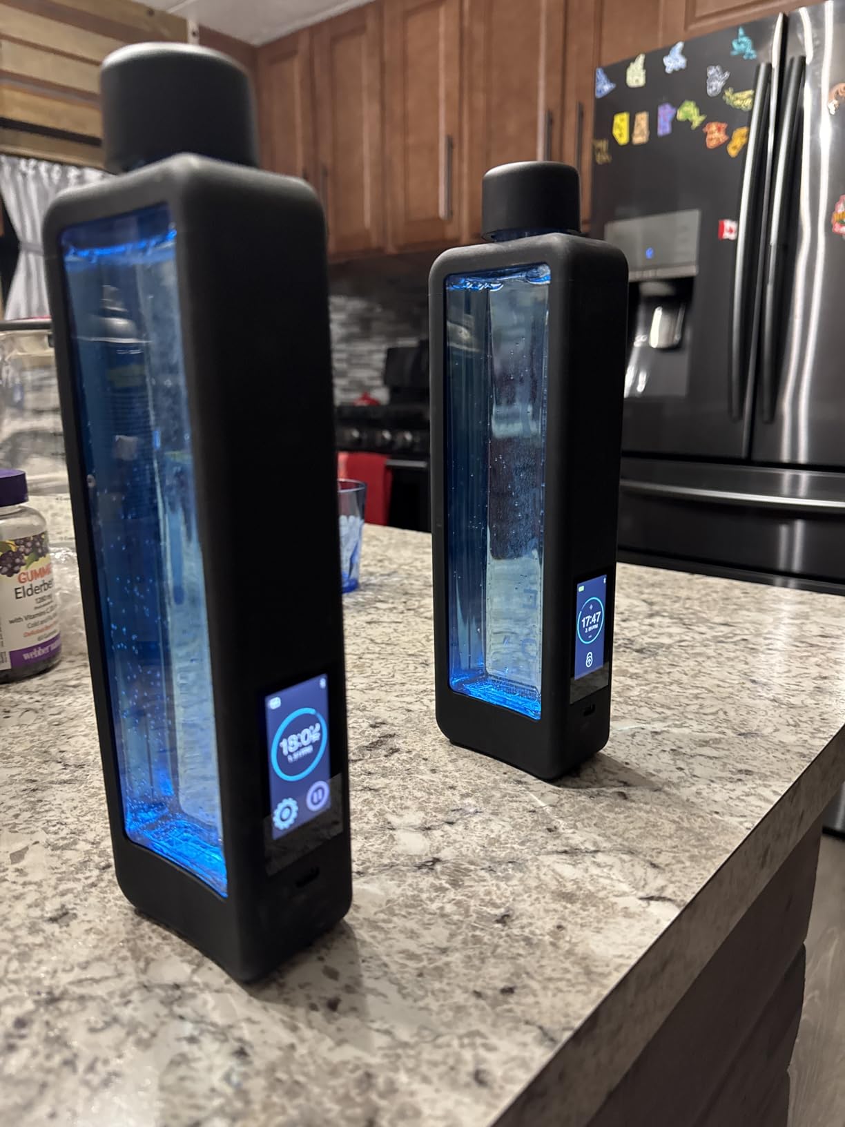 Echo Flask Hydrogen Water Bottle - Active Hydration Solution with Water Intake Tracking & LCD Touch Screen - Compact & Convenient - Transparent Hydrogen Flask customer photo 1