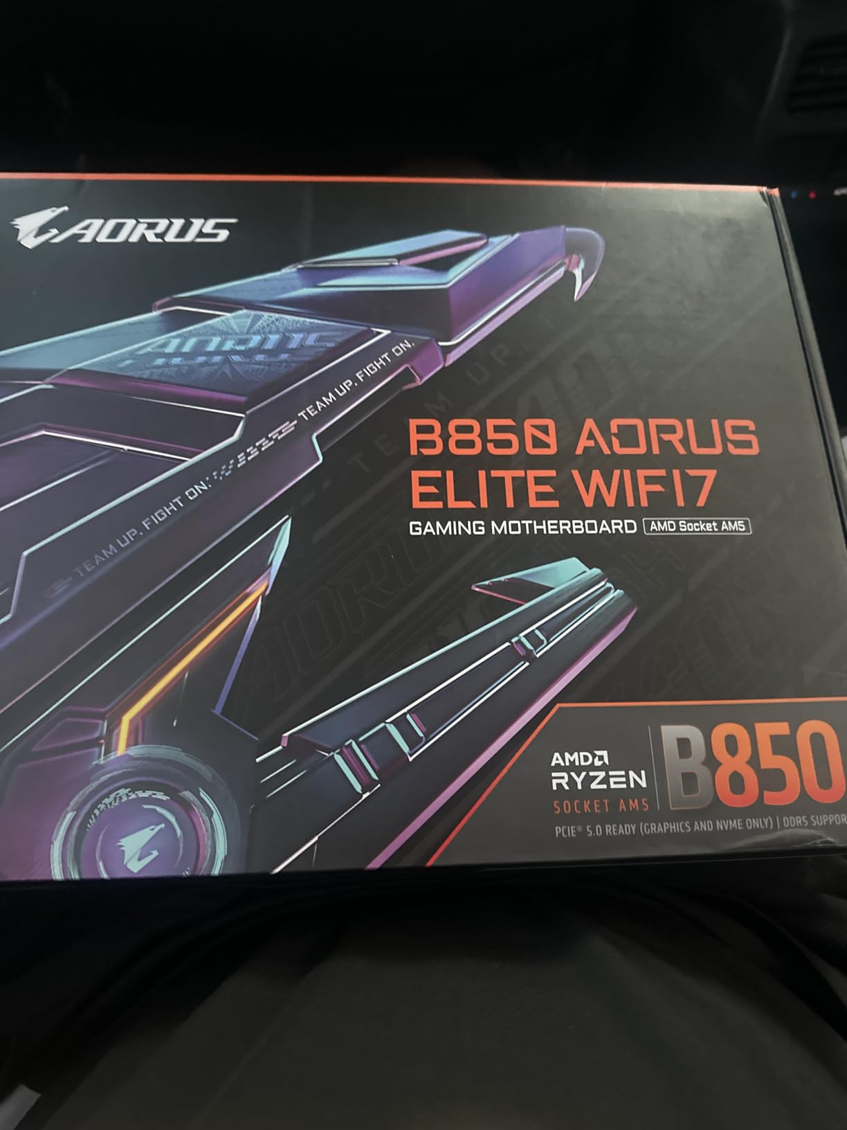GIGABYTE B850 AORUS Elite WIFI7 AMD AM5 ATX Motherboard, Support AMD Ryzen 9000/8000/7000 Series, DDR5, 14+2+2 Power Phase, 3X M.2, PCIe 5.0, USB-C, WIFI7, 2.5GbE LAN, EZ-Latch, 5-Year Warranty customer photo 2