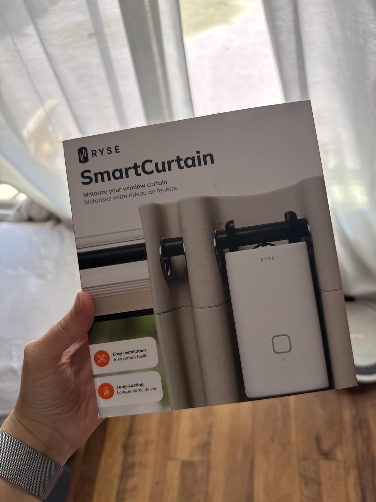 Ryse SmartCurtain | Motorized Curtain | Turn Current Curtains into Electric, Automated Drapes | Easy Install | Works with Existing Single or Double Curtain | Phone App Enabled | Charger Not Included customer photo 1