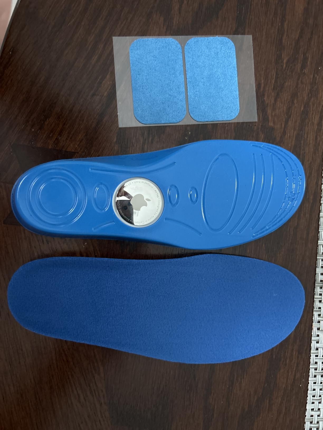 Insoles for Airtag Hidden Holder, Tracker Devise Case for Kids, Adults and Elderly, Comfortable Inserts for Shoes, Blue (175-190mm) customer photo 2