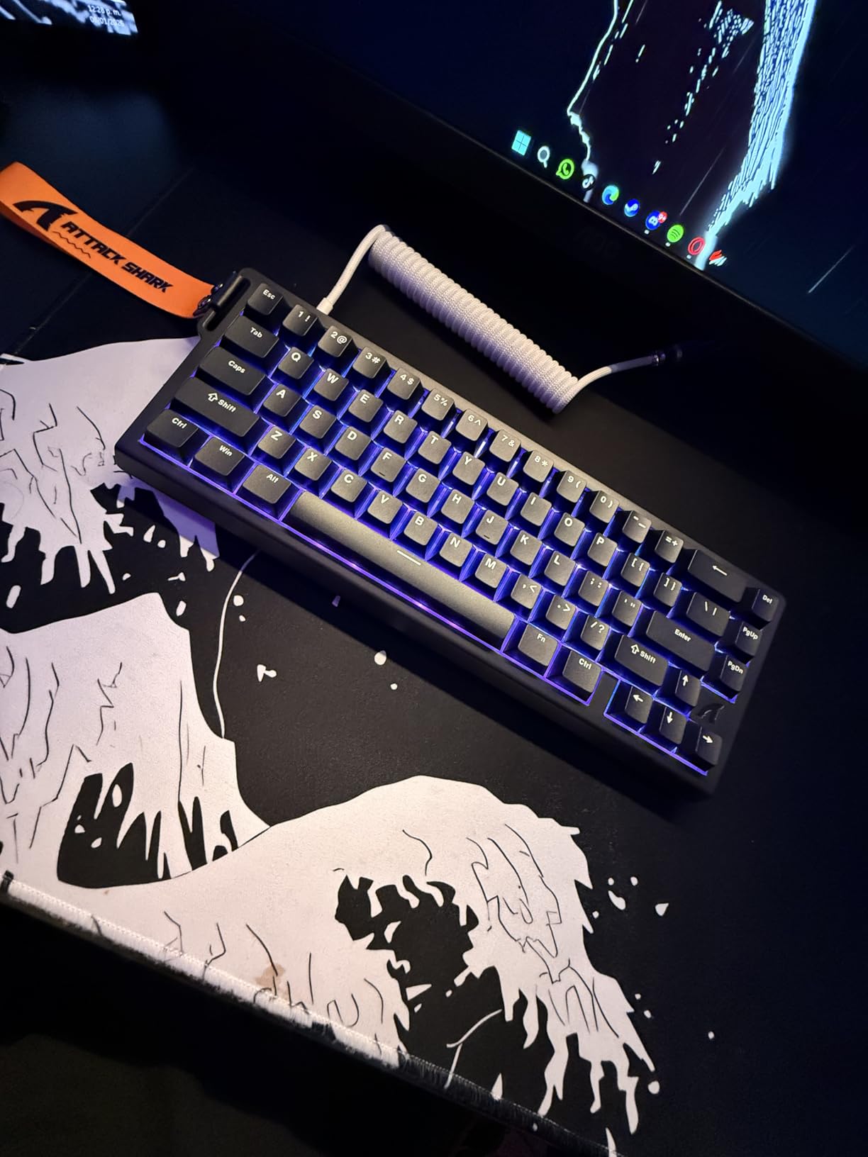 ATTACK SHARK X68 HE Rapid Trigger Mechanical Gaming Keyboard 60% Wired TKL with Adjustable Actuation,Hall Effect Magnetic Switch,8KHz Polling Rate,RGB Backlit,Top Mount for PC Mac Esport Gamer(Black) customer photo 2