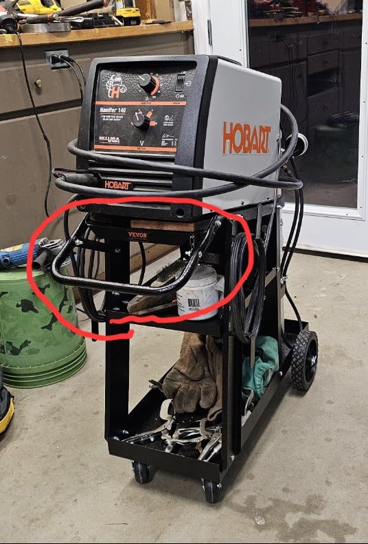 VEVOR Welding Cart, 2 Drawers Welder Cart Heavy Duty with Anti-Theft Lockable Cabinet, 350LBS Static Weight Capacity, 360 Swivel Wheels, Tank Storage Safety Chains for MIG TIG Welder, Plasma Cutter customer photo 2