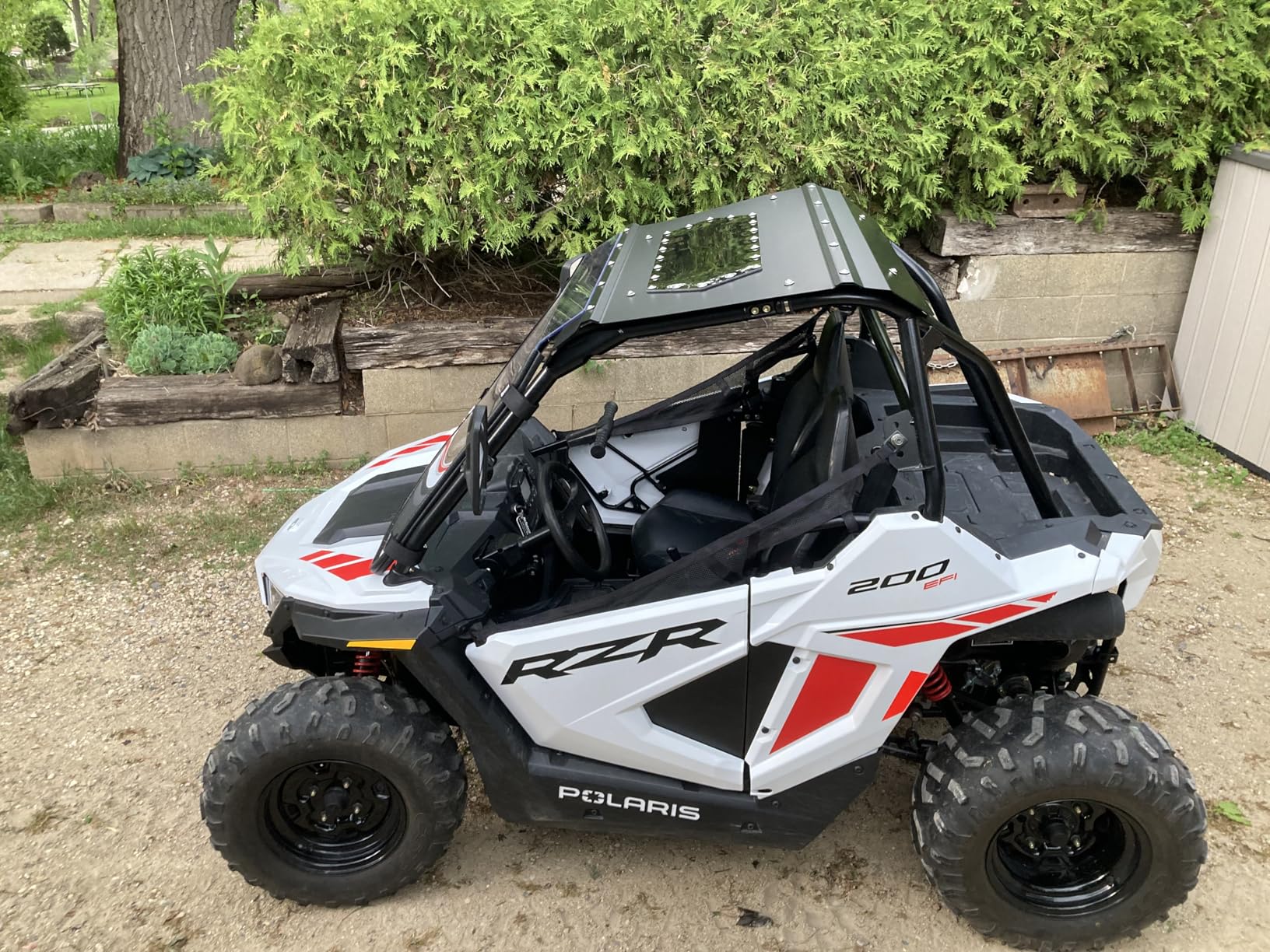 KEMIMOTO UTV Aluminum Roof with Fixed Sunroof Compatible with 2022-2026 Polaris RZR 200, Anti-UV and Enhanced Visibility Roof top, High Impact-Resistant, Snug Silent Padding, Waterproof Accessories customer photo 1