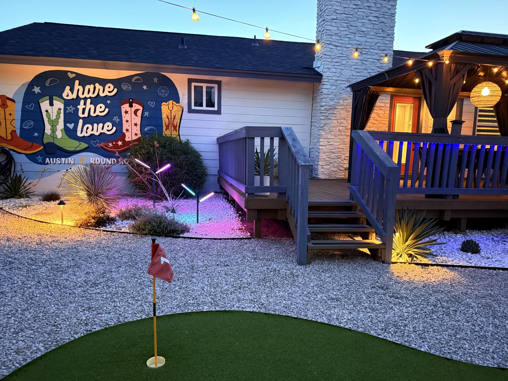 Govee Outdoor Garden Lights 2 Pack, RGBWWIC IP66 Waterproof Pathway Lights, 16 Million Colors, 64 Scenes for Outdoor Decor, Patio, Landscape Lighting, Compatible with Alexa, Google Assistant, Matter customer photo 1