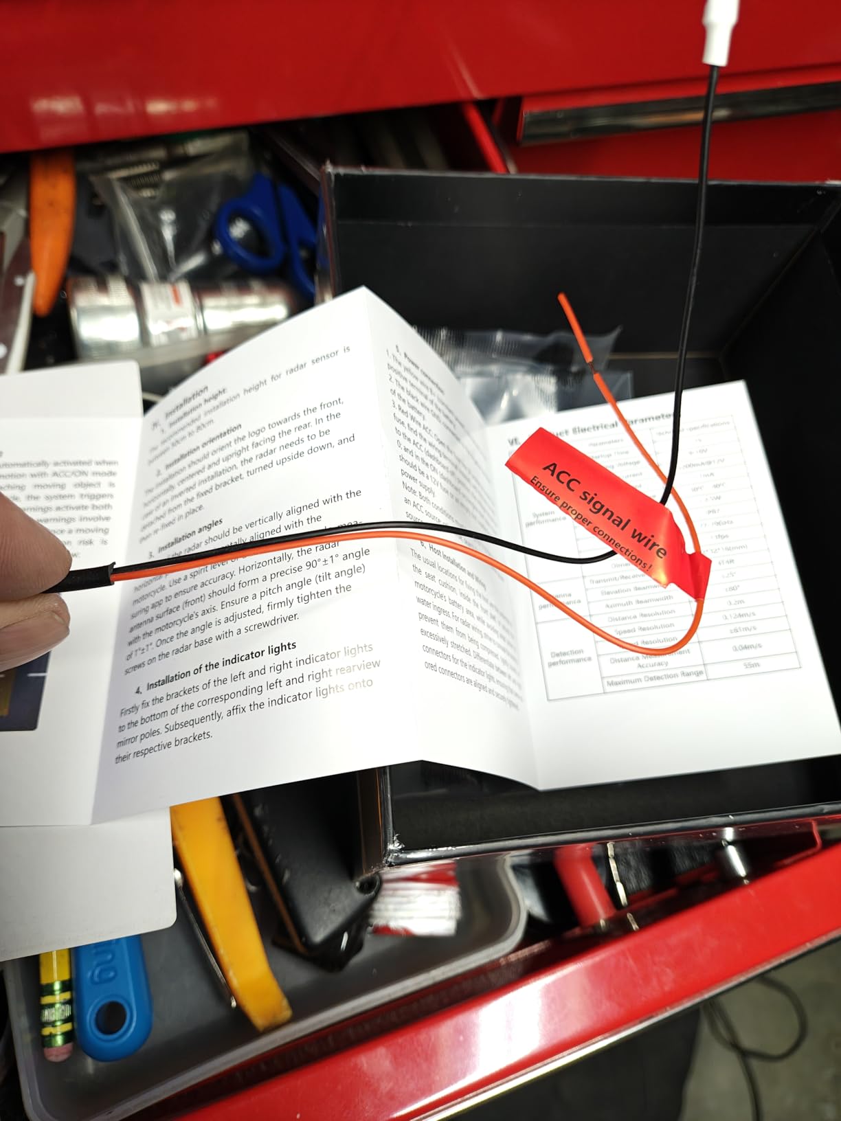 AlienRider M7 Motorcycle BSD Blind Spot Detection System, 77G Millimeter-Wave Radar, Blind Spot Radar Warning System, LCA Lane Change Assistance, RCW Rear Collision Warning, All-Weather Safety Protection customer photo 2