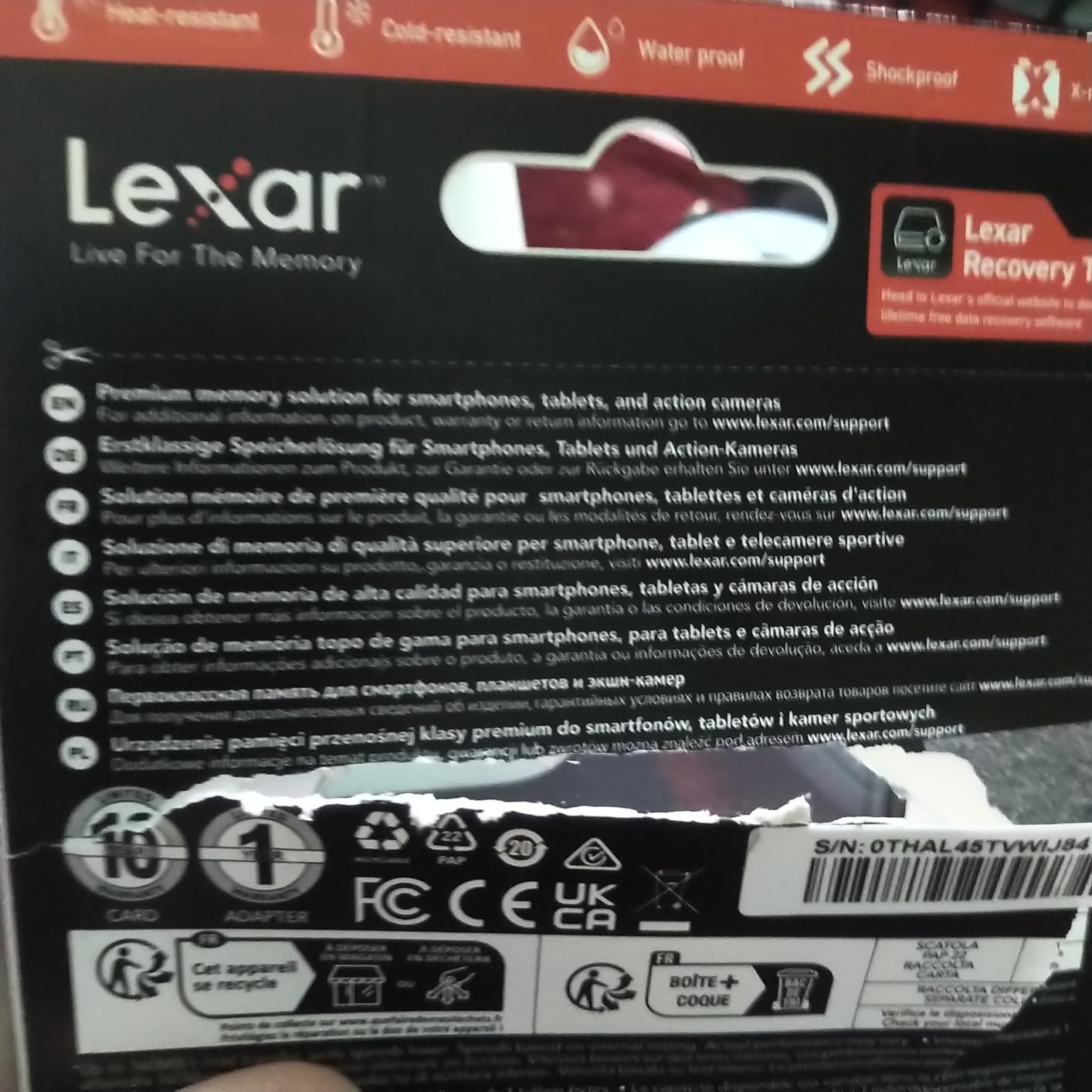 Lexar 512GB Blue Micro SD Card Up to 160MB/s, microSDXC UHS-I Memory Card with SD Adapter, C10, U3, A2, V30, Full HD, 4K UHD, High Speed TF Card customer photo 2