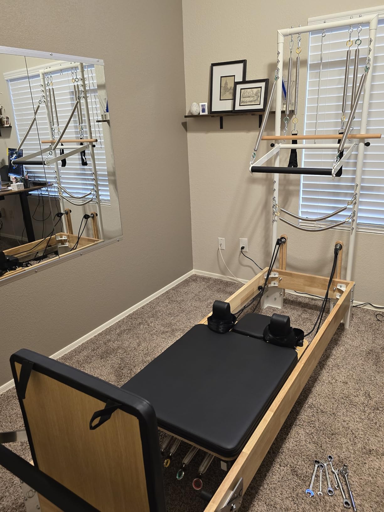 PAETA Pilates Reformer, Wooden Reformer Pilates Machine with Tower & Mat, Pilates Equipment for Home Workout and Studio, Includes Sitting Box, Jumpboard customer photo 1