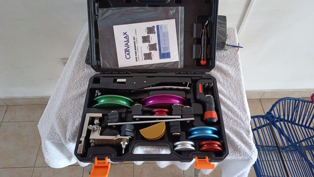 CAVALAX Aluminum Pipe Tube Bender Set with 7 Electroplated Bender Heads, for 1/4