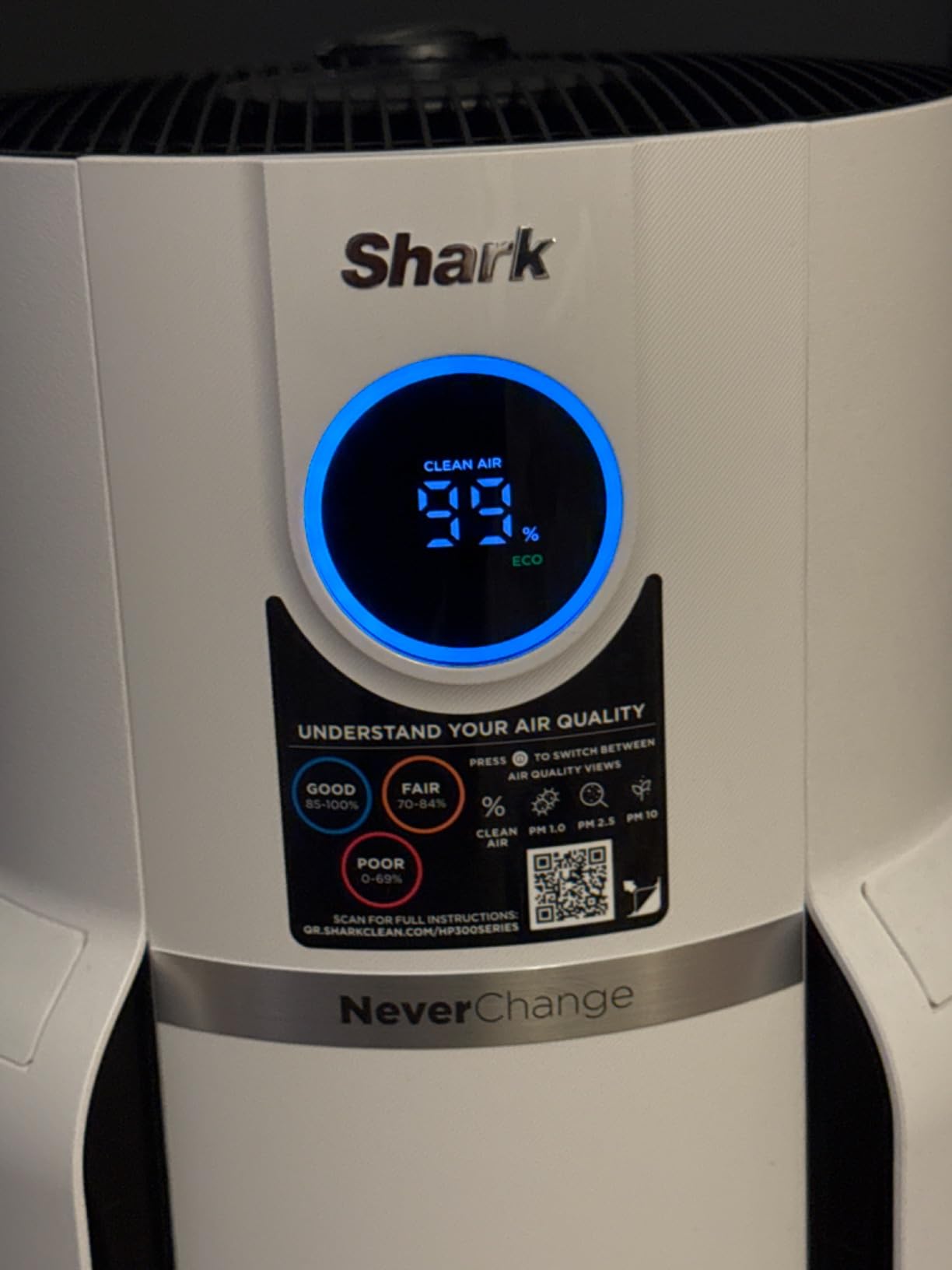 Shark Air Purifier for Home, NeverChange Compact Pro, for Bedroom, Nursery, Home Office, Dorm, HEPA-Exceeding Filter, Captures Pollutants, Pet Dander, Dust, Odor, Smoke, and More, HP071BRN, Winter Fog customer photo 2