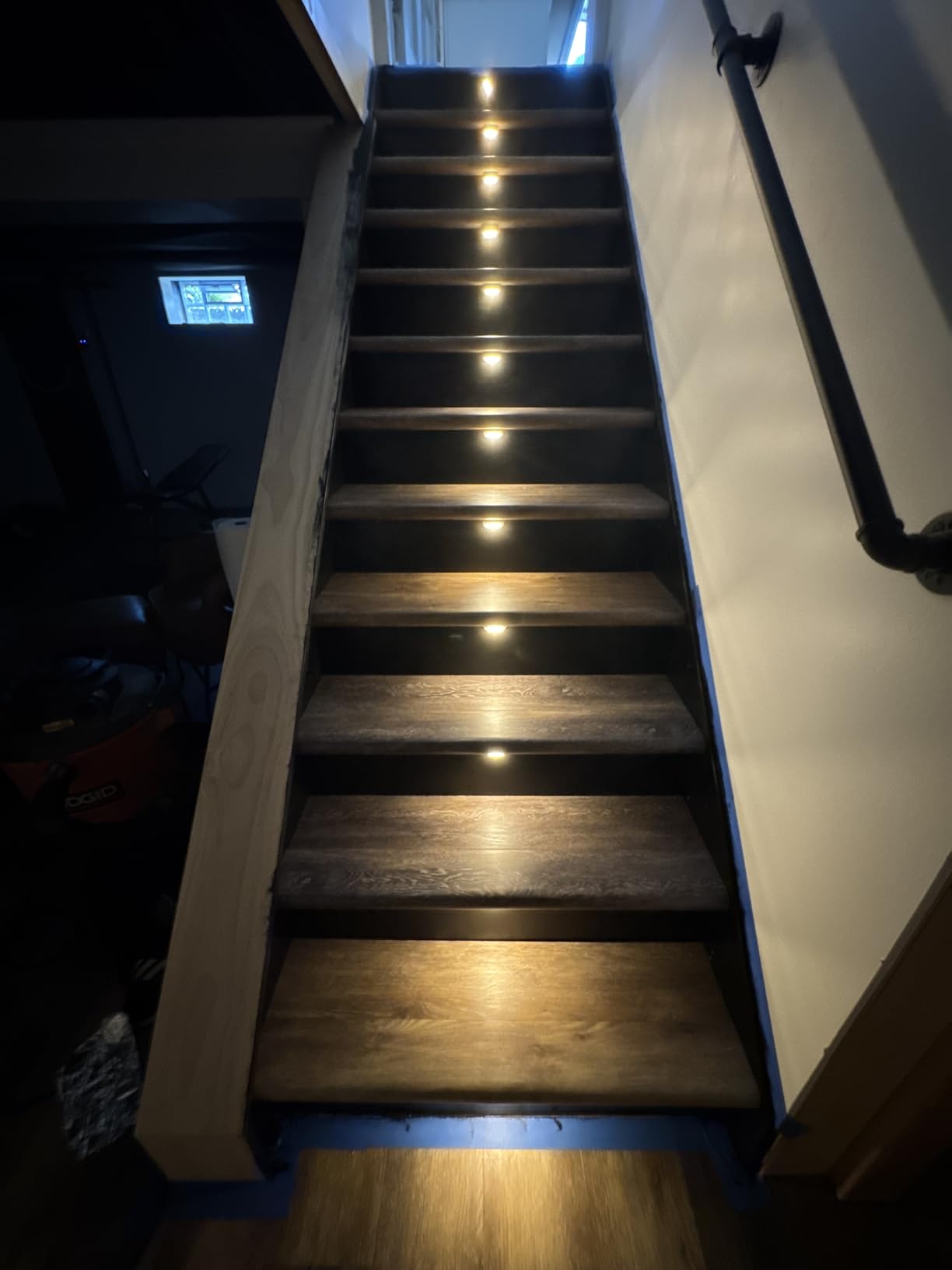 Stair Step LED Light Kit JOV-0816 for Indoor Stairs Lighting - Self-Powered Wireless Panel Switch Control (Warm White 3000K, 16 Stairs) customer photo 1