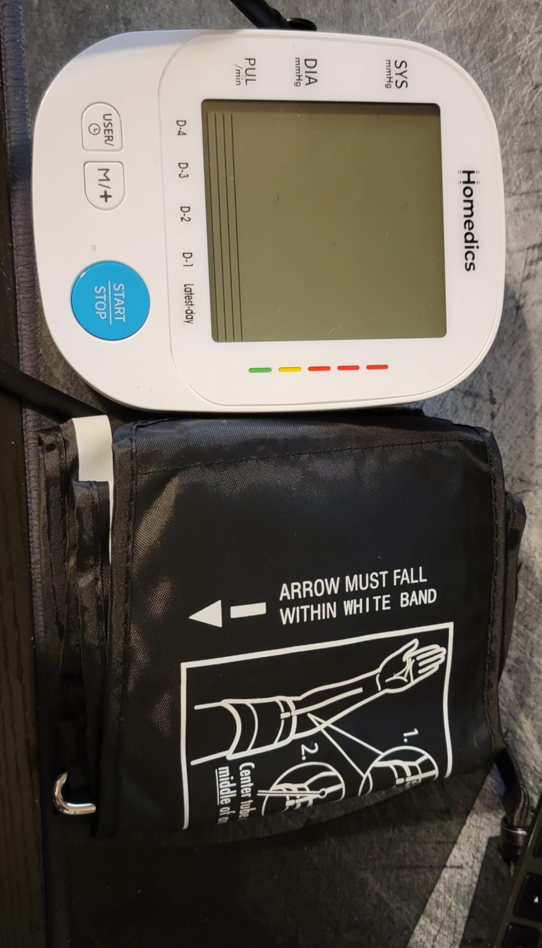 Homedics 700 Series Arm Blood Pressure Monitor for Home use, 5-Day Trend View, Irregular Heartbeat & Motion Detection, Bluetooth for Homedics Health App Sync, 2 Users, Soft Arm Cuff (9