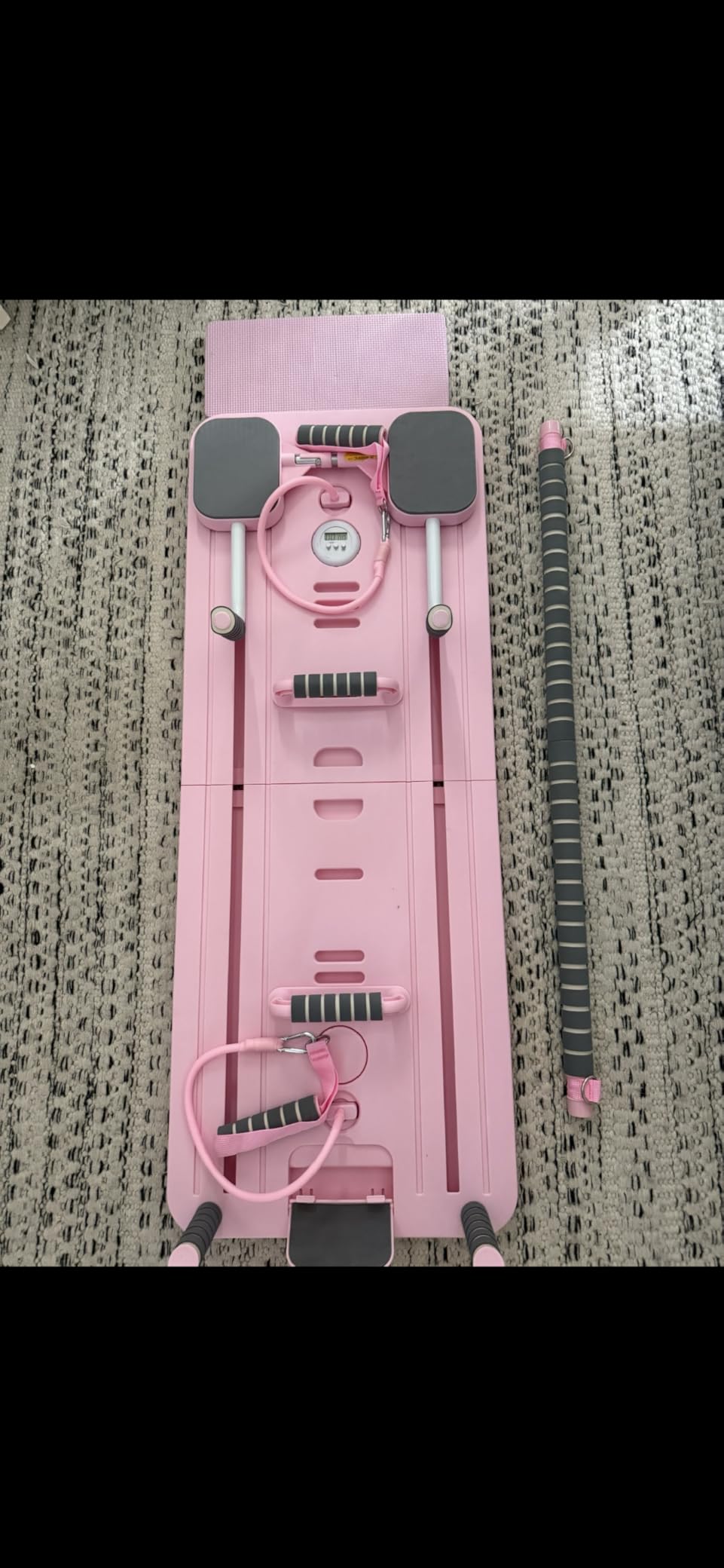 JANUA Pilates Board - Pilates Reformer Set, Multi-Purpose Foldable Pilates Reformer Board for Home, 5 in 1 Pilates Sliding Board (Purple Set) customer photo 2