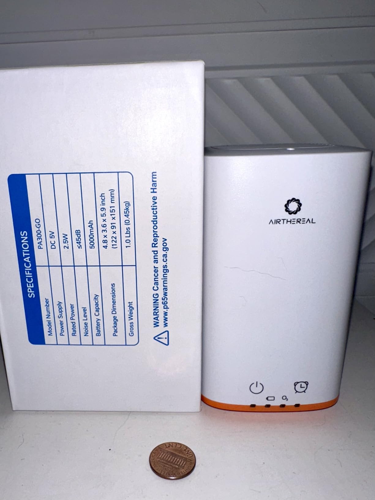 Airthereal Upgraded PA300-GO Portable Ozone Generator - Battery Powered Odor Eliminator for Refrigerator, Car, Small Spaces customer photo 2