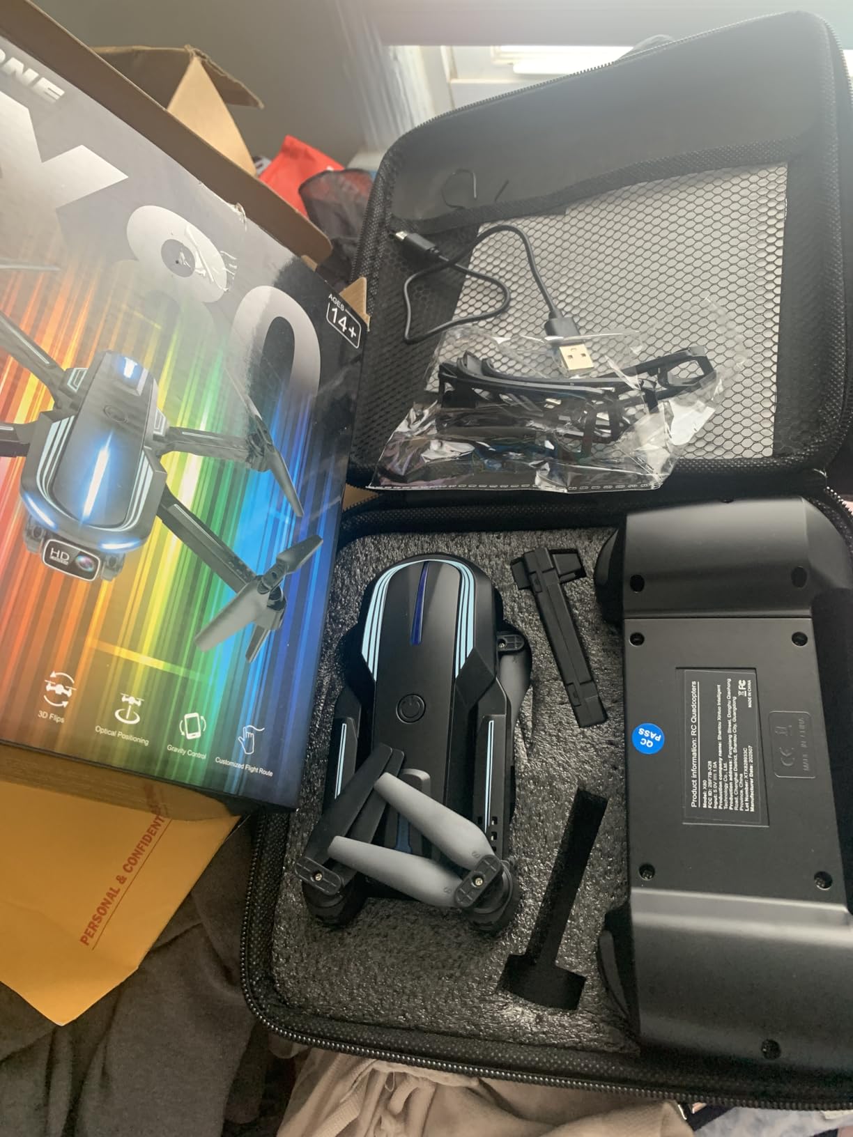 Drone with Camera for Adults Beginners Kids, Fun 1080P Foldable Mini Drone for Exciting Indoor Outdoor Play, RC Quadcopter with 2 Batteries, One Key Start, Easy to Fly, Altitude Hold, 3D Flips customer photo 2