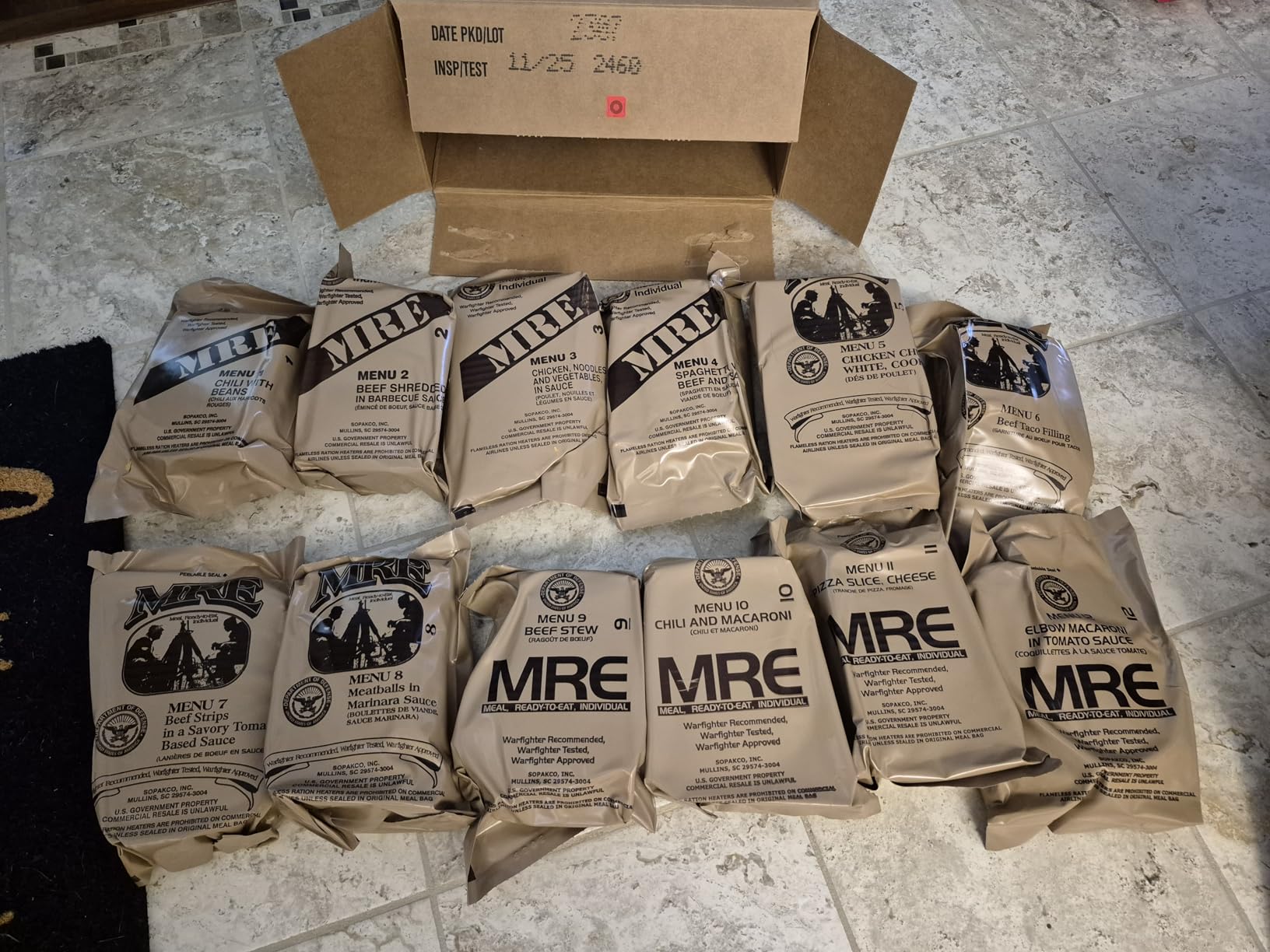 Wornick Sopacko, Ameriqual MRE Meals Ready to Eat Inspection dates 2025 or 2026 or Better, Emergency Food Supply, Survival Camping Outdoor (INSPECTION DATE IS NOT EXPIRATION DATE) 12 Pack customer photo 1