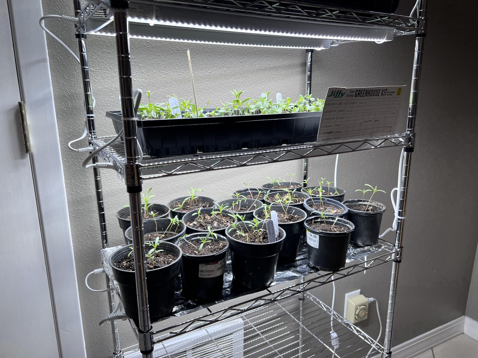 VIVOSUN T5 Grow Lights for Indoor Plants, 5000K Full Spectrum 24W(4 X 6W), 1FT LED Plant Light Strip for Seed Starting, Greenhouse, Hydroponics, SGS Compatible, Linkable, 4-Pack customer photo 1