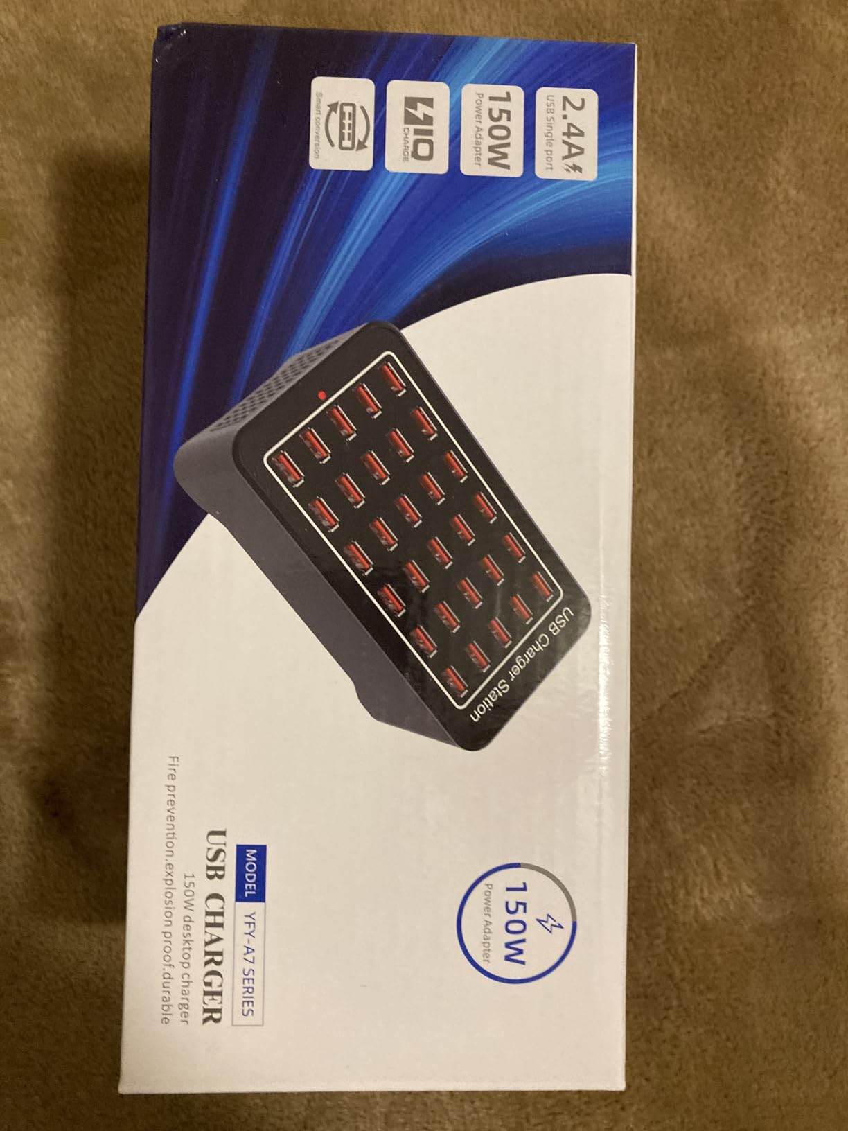 150W(30A) USB Charging Station, 30-Port USB C Charger Block, Multiple Desktop/Wall Fast Charger with Intelligent Protection Compatible with iPhone, iPad, Tablets, Smartphones customer photo 1