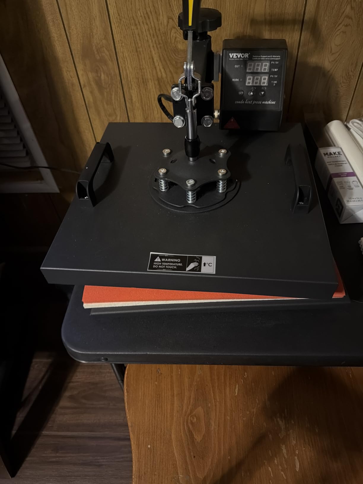 VEVOR 2 in 1 Heat Press Machine for T Shirts and Hats, 15x15 Inch Professional Swing Away Digital Tshirt Press Machine for Sublimation, Vinyl, Heat Transfer Projects customer photo 1