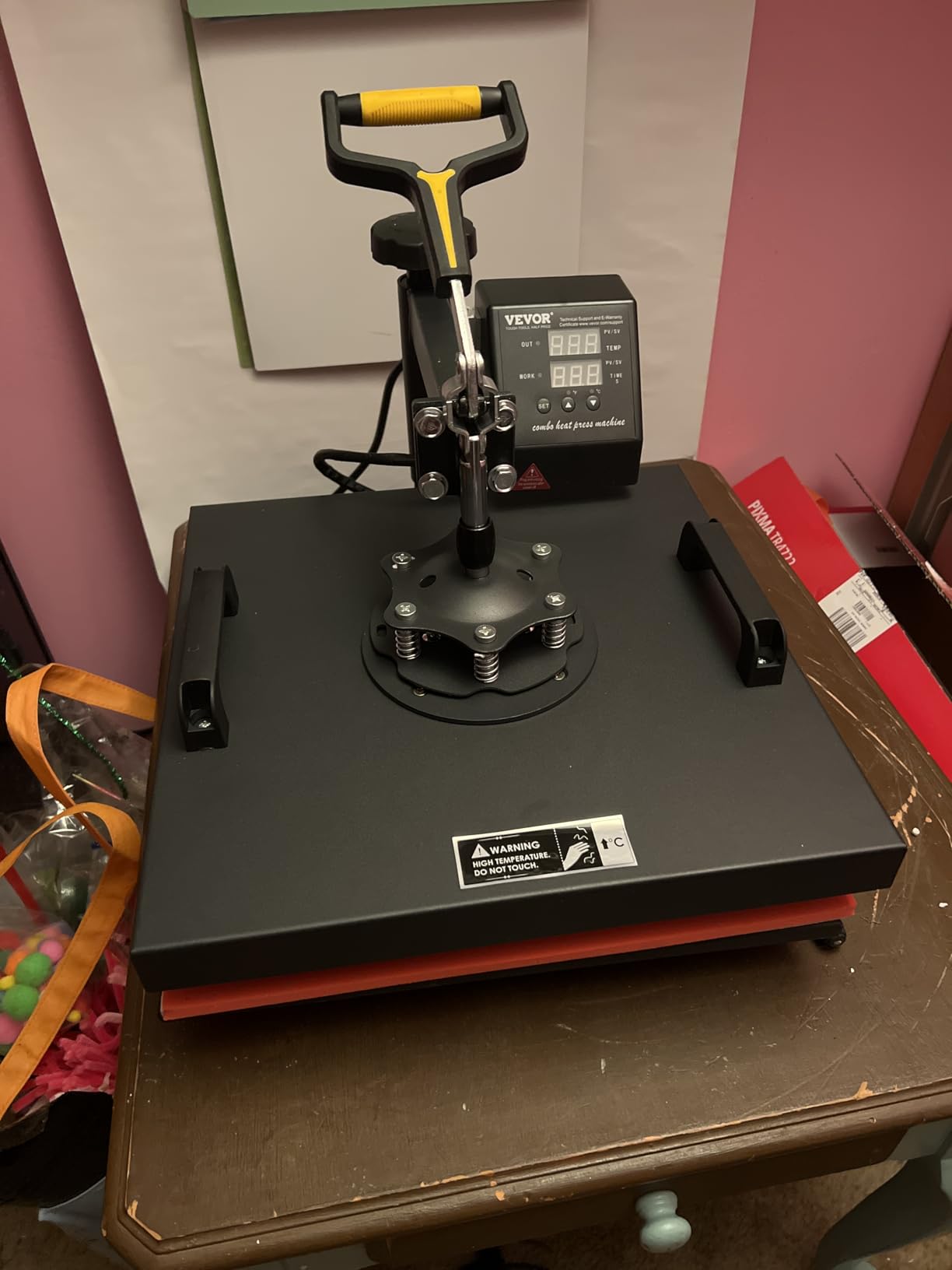 VEVOR 2 in 1 Heat Press Machine for T Shirts and Hats, 15x15 Inch Professional Swing Away Digital Tshirt Press Machine for Sublimation, Vinyl, Heat Transfer Projects customer photo 2