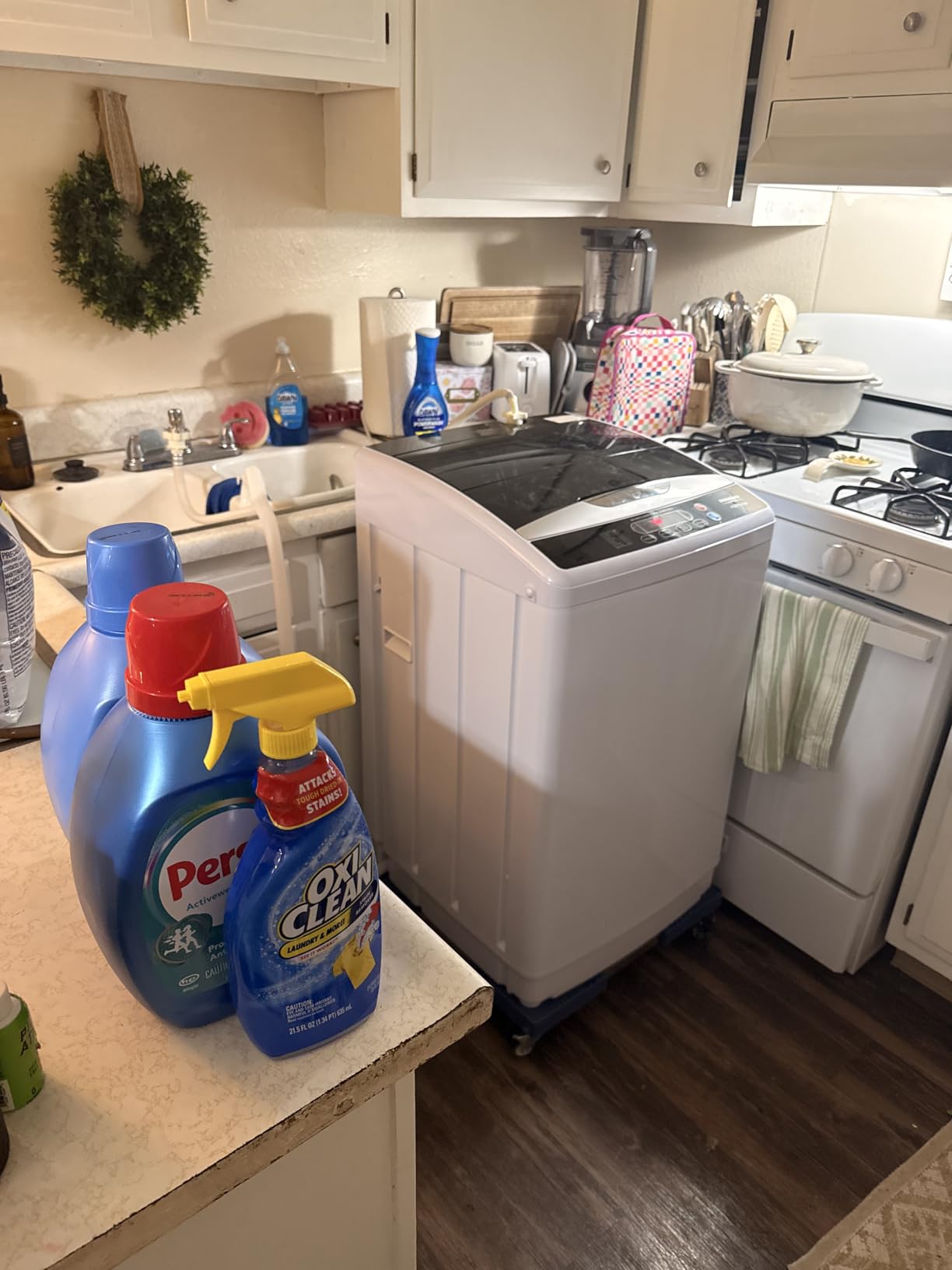 ROVSUN 17.8LBS Portable Washing Machine, Full-Automatic Electric Laundry Machine with Stainless Steel Drum, Compact Washer and Spin Dryer Combo with Drain Pump for Apartment, Dorm, Home customer photo 2