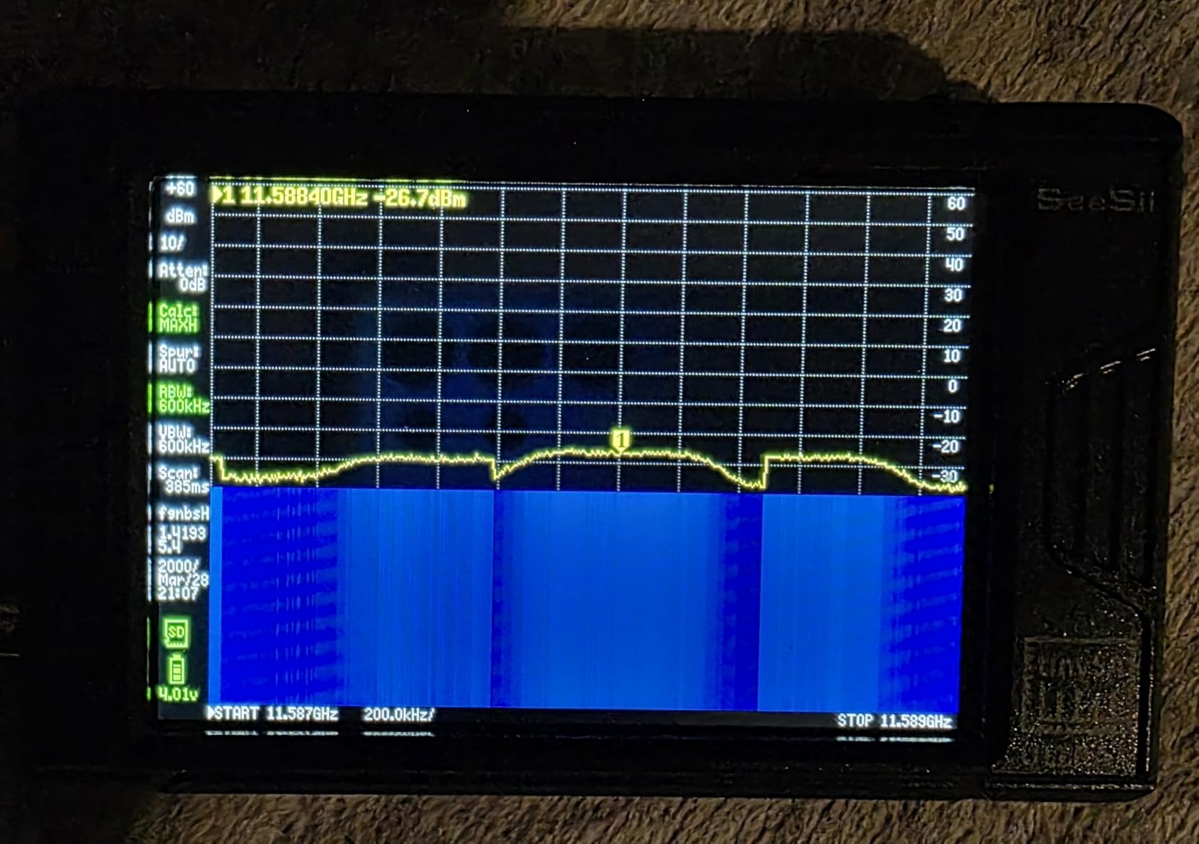 SeeSii TinySA Ultra+ ZS407 7.3GHz Spectrum Analyzer: 2025 Upgraded 4 Inch HW V0.5.4 100kHz-7.3GHz Handheld Tiny Frequency Analyzer - 2-in-1 RF Signal Generator 100kHz to 900MHz MF/HF/VHF UHF customer photo 1