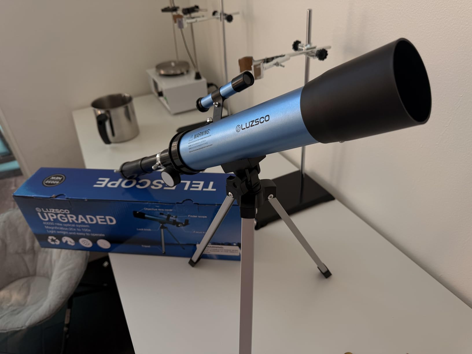 Telescope for Kids 50mm 100x Magnification Beginner Telescopio with Tripod, 2 Eyepieces & Finder Scope, STEM Educational Gift for Boys & Girls Ages 6-12, Portable Kids Telescope for Astronomy customer photo 2