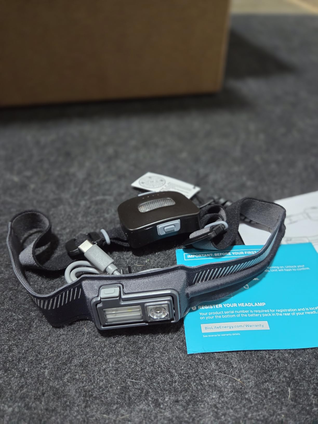 BioLite Dash 450 Rechargeable 450-Lumen Running Headlamp, Midnight Grey customer photo 1