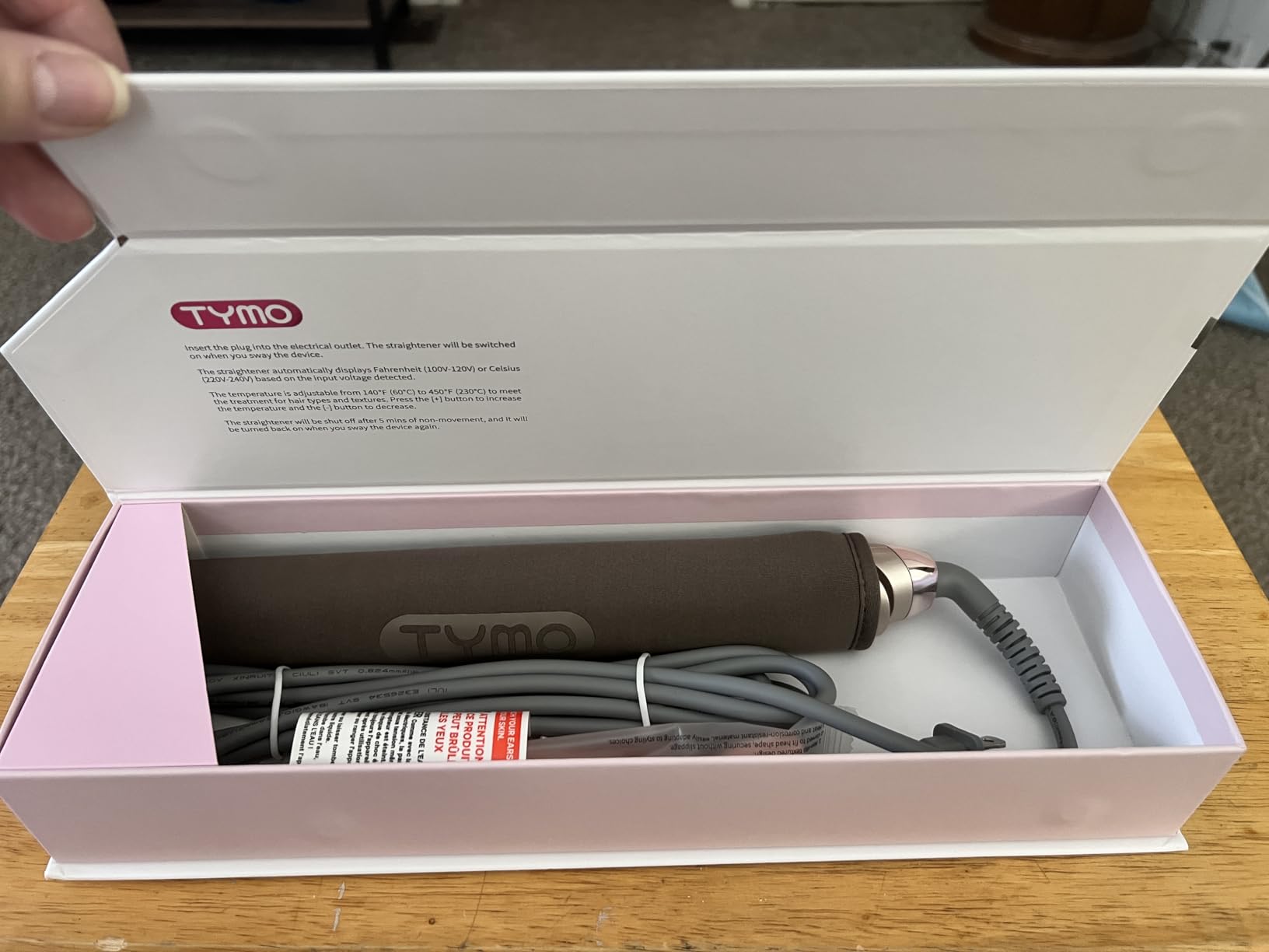 TYMO Flat Iron Hair Straightener - Titanium Hair Straighteners for Women, 1 Inch Professional Travel Flat Iron, Portable Straightener and Curlers with 10s Heat Up, 32 Temp, Dual Voltage & LED Display customer photo 2