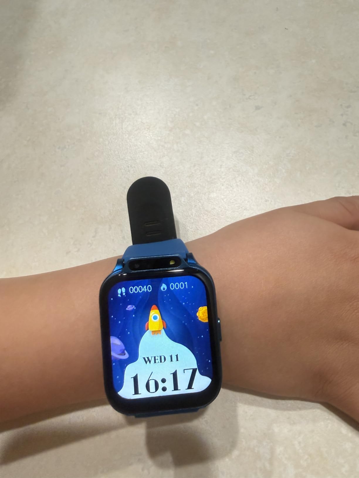 Kids Smart Watch with Fitness Tracker, Waterproof, Heart Rate/Sleep Monitor, Sport Mode, Camera, Video, Recorder, Music, DIY Wallpaper, Game, SOS Button, NO APP/Phone, Gifts for Boy Girl 4-13 Year Old customer photo 2