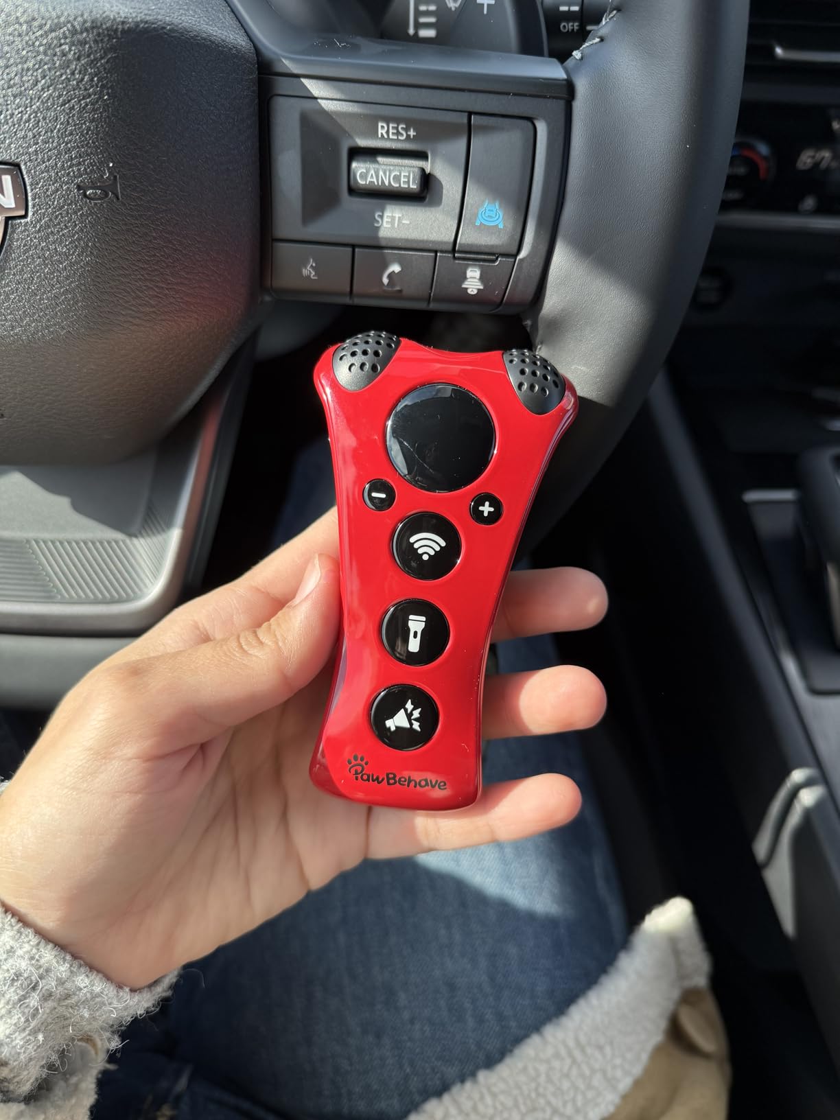 Adjustable Ultrasonic Dog Trainer - World's First Variable Frequency Pet Behavior Corrector with 10 Level Ultra Sound, 18 Dog Whistles, Anti-Bark Flashlight, Humane Dog Deterrent (Orange) customer photo 1