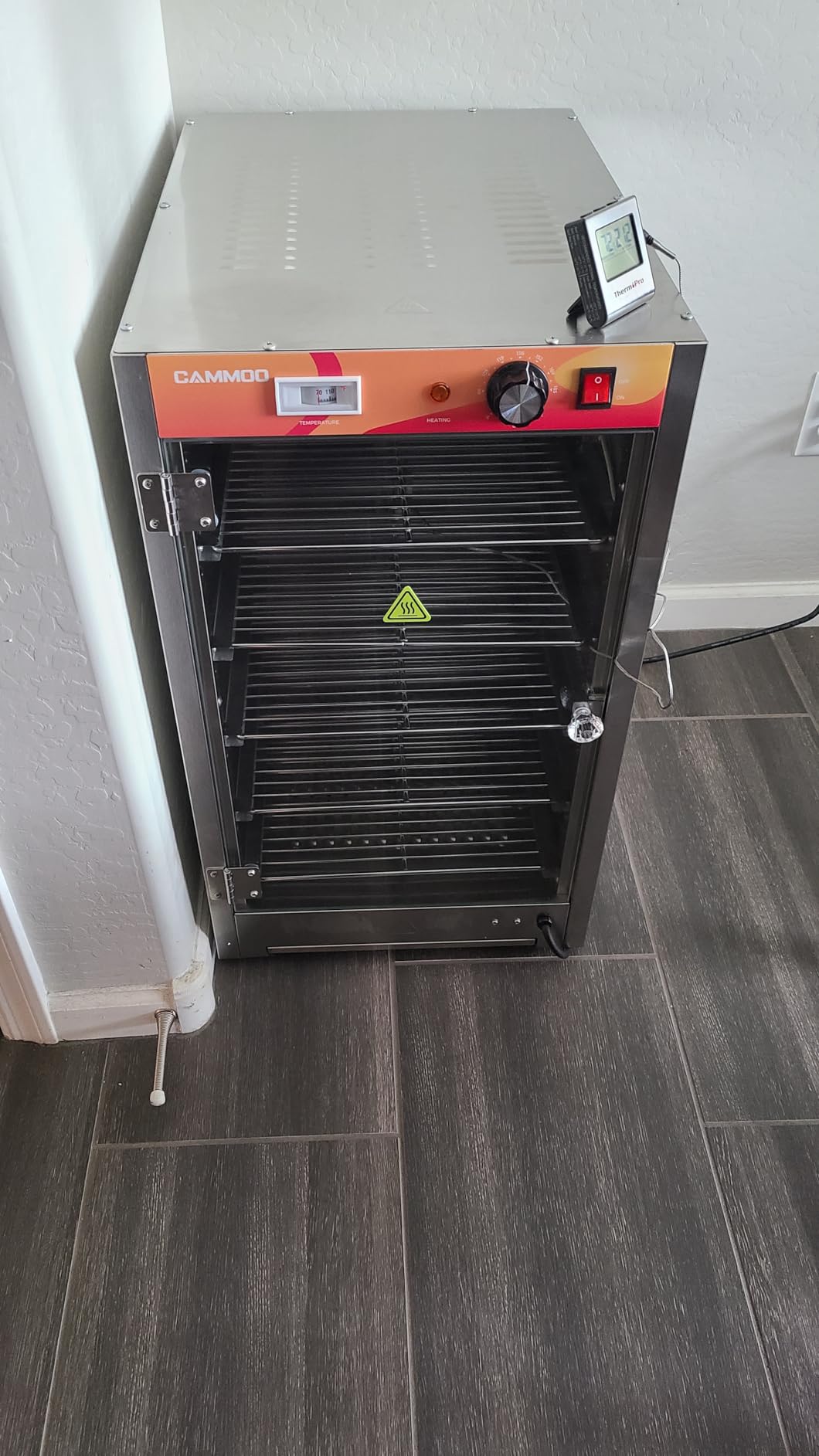 133Qt 5-Tier 900W Commercial Food Warmer w/ 304 Blued Stainless Steel Heating Element, Single-Tempered Glass Door, Adjustable Shelf, Electric Catering Hot Box Countertop Heated Holding Cabinet customer photo 2