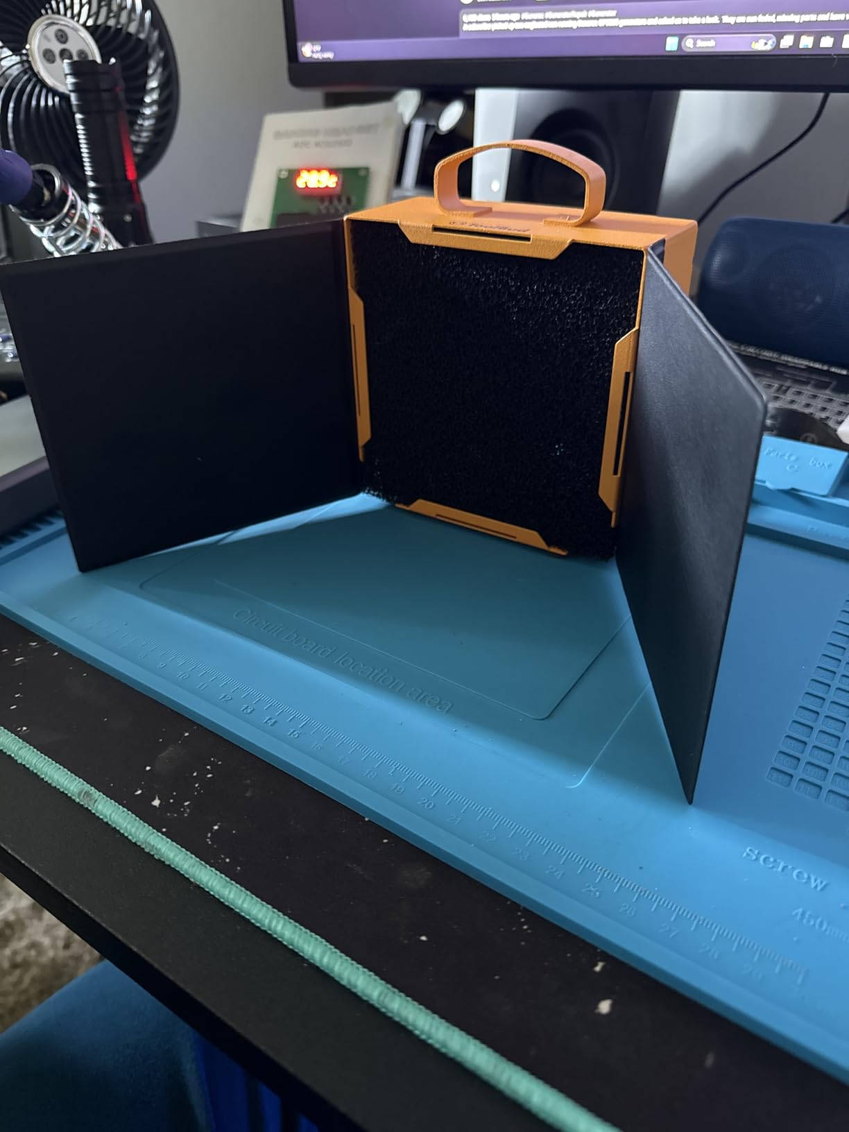 Upgraded ToolBud Solder Fume Extractor with Removable Magnetic Flaps | Portable, High-Efficiency Solder Smoke Absorber for Soldering, DIY, & Art | Compact Design for Clean Air customer photo 1