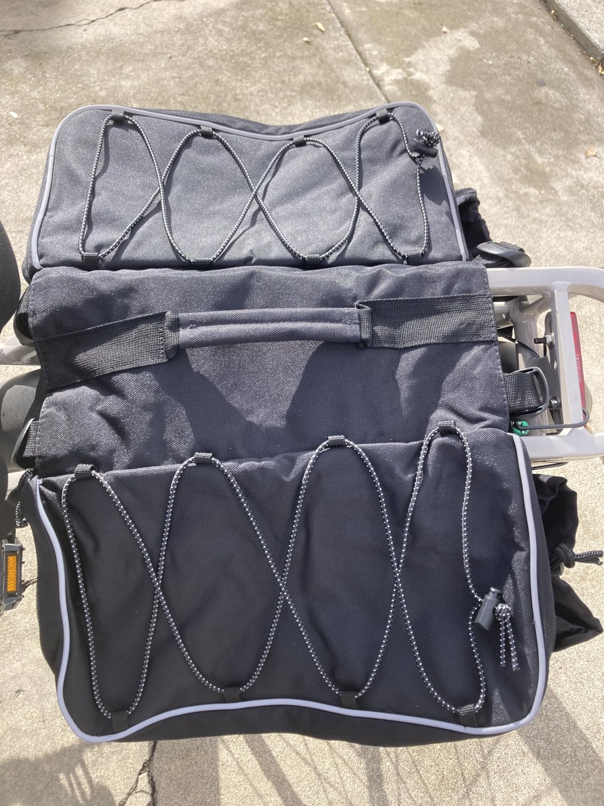 50L Bike Panniers with a Rain Cover, Bike Saddle Bag with Expandable Compartment and Multiple Pockets, Black customer photo 1