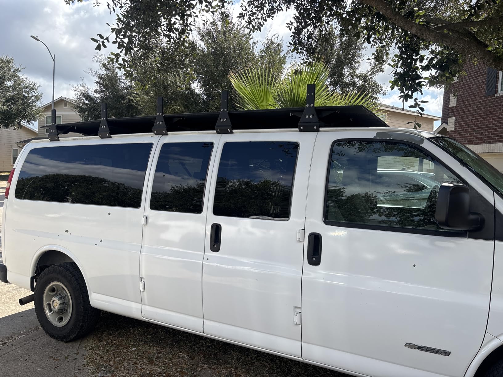 Van Ladder Roof Racks, Universal Cargo roof Rack, Trailer Ladder Rack Shelf, Ladder Shelves for Truck, Adjustable Length 56