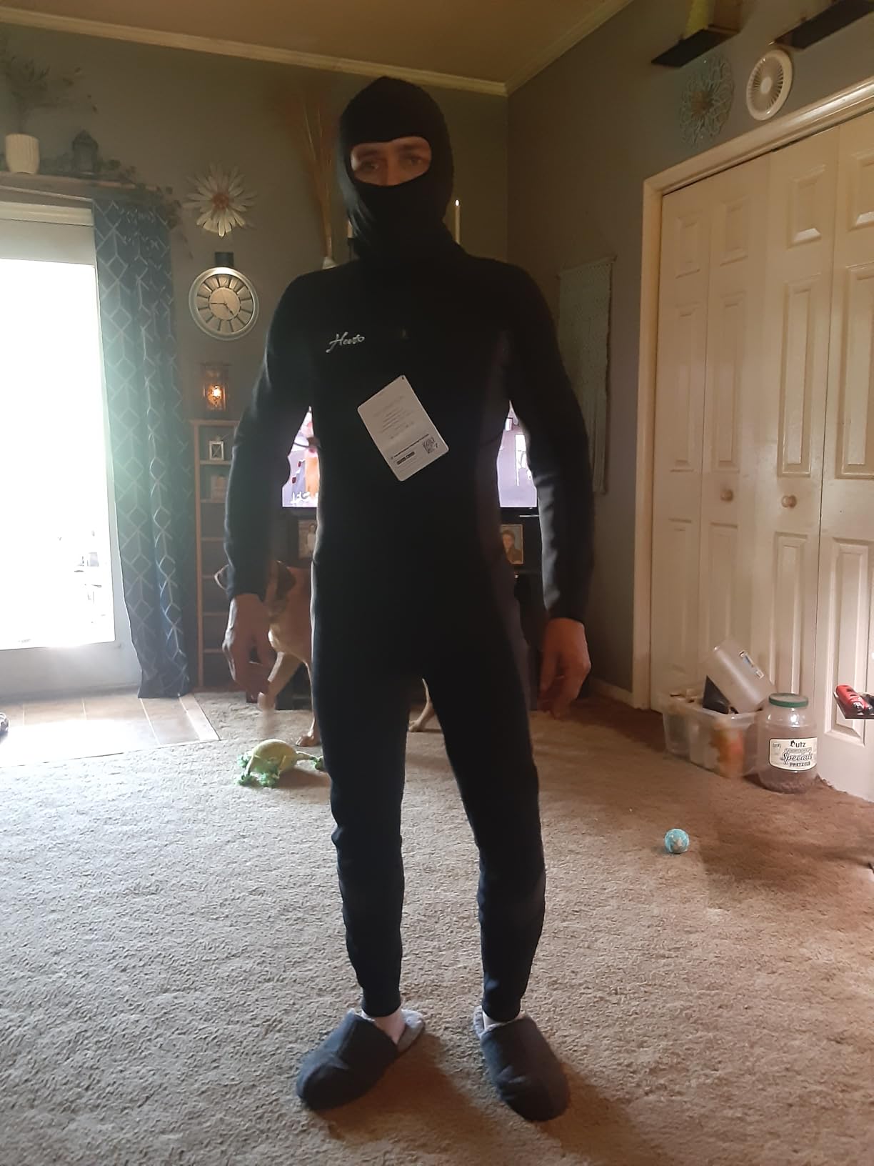 Hevto Wetsuits Men 3/2mm Neoprene Front Zip Shorty Full Wet Suit in Cold Water for Swimming Surfing Diving Keep Warm customer photo 1