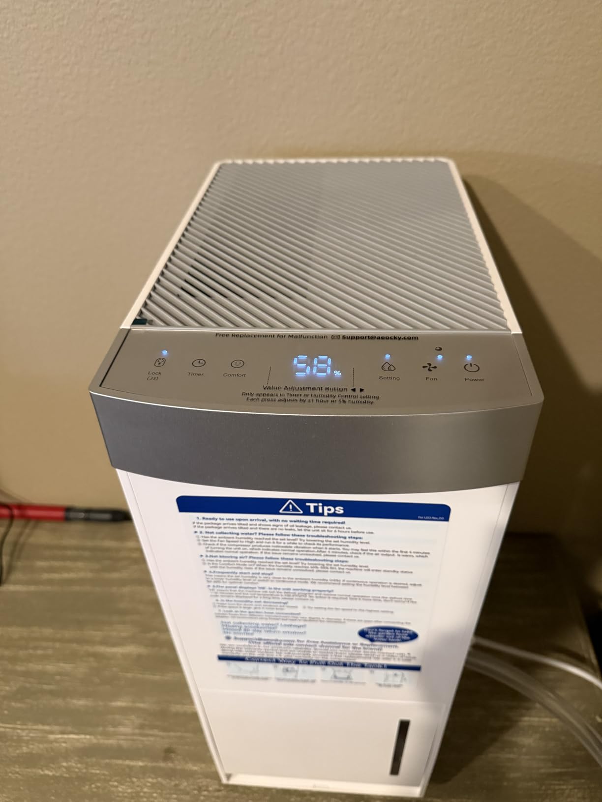 74 Pint/D Energy Star Version 6.0 Dehumidifier, 4500 Sq.Ft AEOCKY Smart Compressor Dehumidifier with Drain Hose, Intelligent Humidistat,for Basement,Bedroom,Home,Bathroom customer photo 2