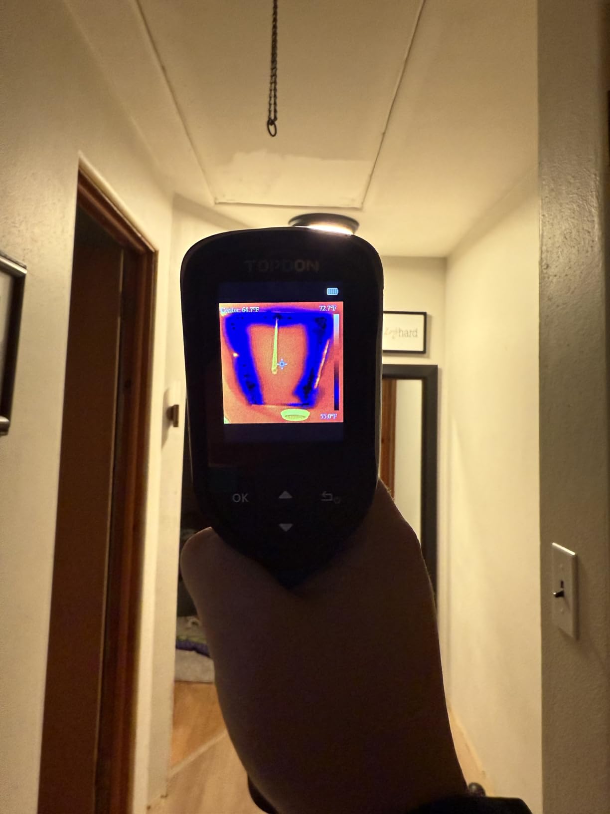 TOPDON TC004 Mini Thermal Imaging Camera, 240 x 240 TISR Resolution, 15-Hour Battery Life, 128 x 128 IR Resolution, 25Hz Handheld Infrared Camera with High/Low Temp Alerts, Auto Shutdown- Blue customer photo 2