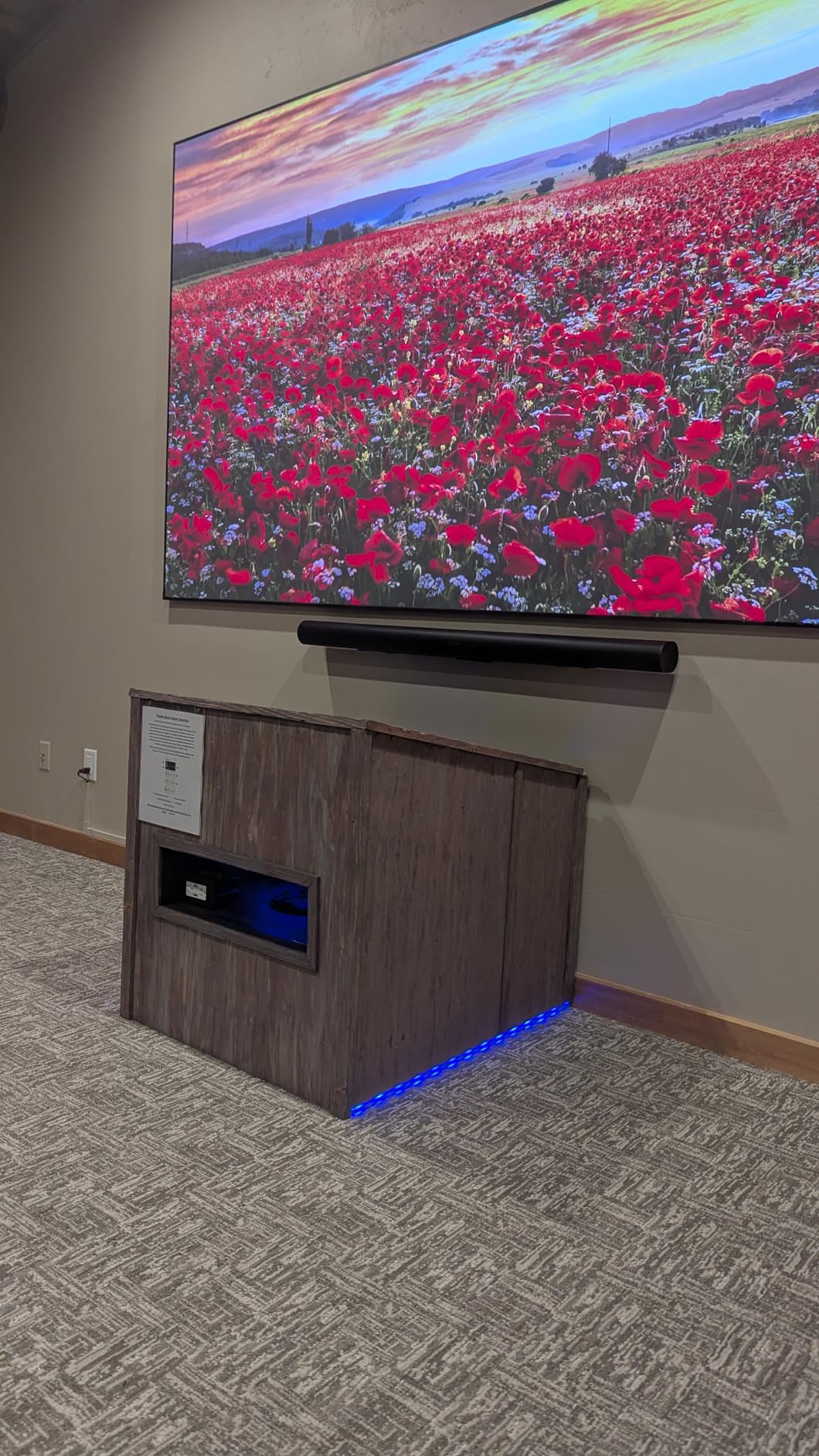 NothingProjector ALR Screen for Ultra Short Throw Projector, 85% Ambient Ceiling Light Rejecting, 100 inch, 4K/8K UHD, Active 3D, Fixed Frame 16:9, Wall Mount Anti Daylight UST, Classic Series NothPJ customer photo 1