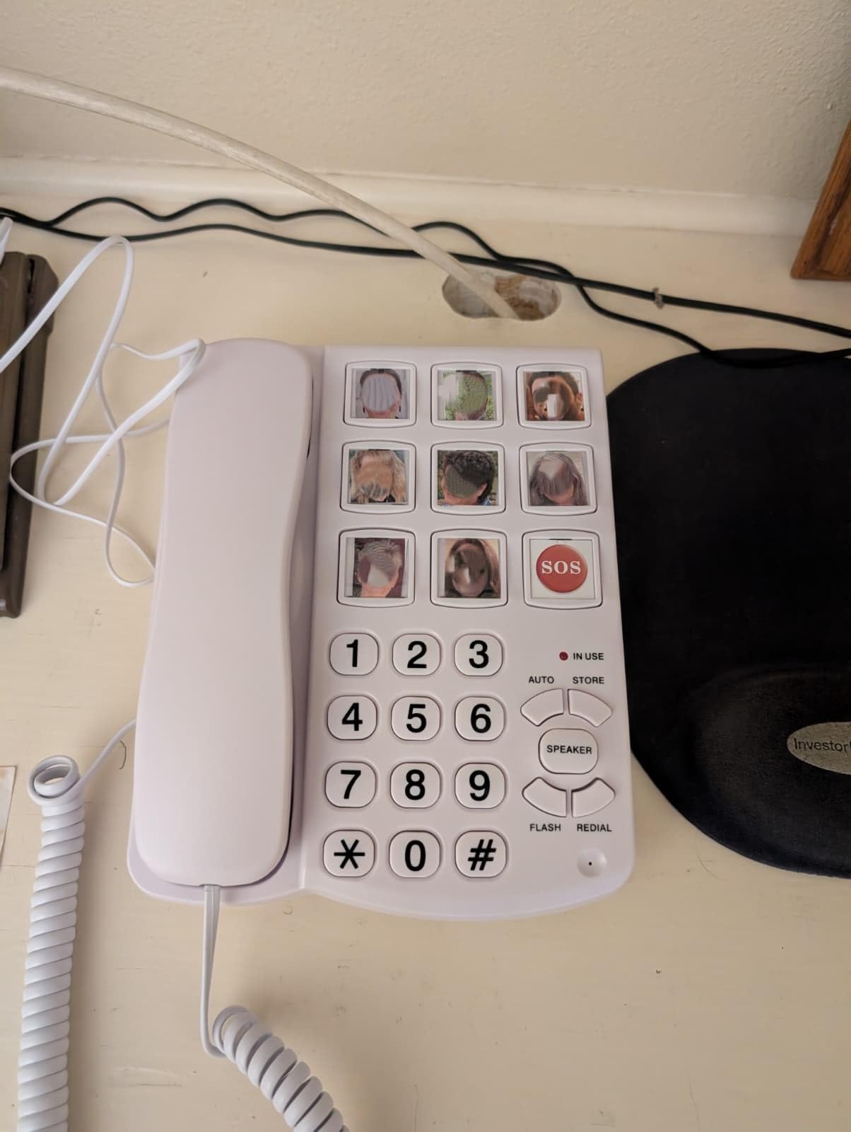 Uvital Big Button Phone for Seniors, Corded Landline Phone with 9 One-Touch Dialing Big Buttons, Hands-Free Calling, Loud Ringer, Easy to Use for Visually Impaired Telephone for Seniors customer photo 1