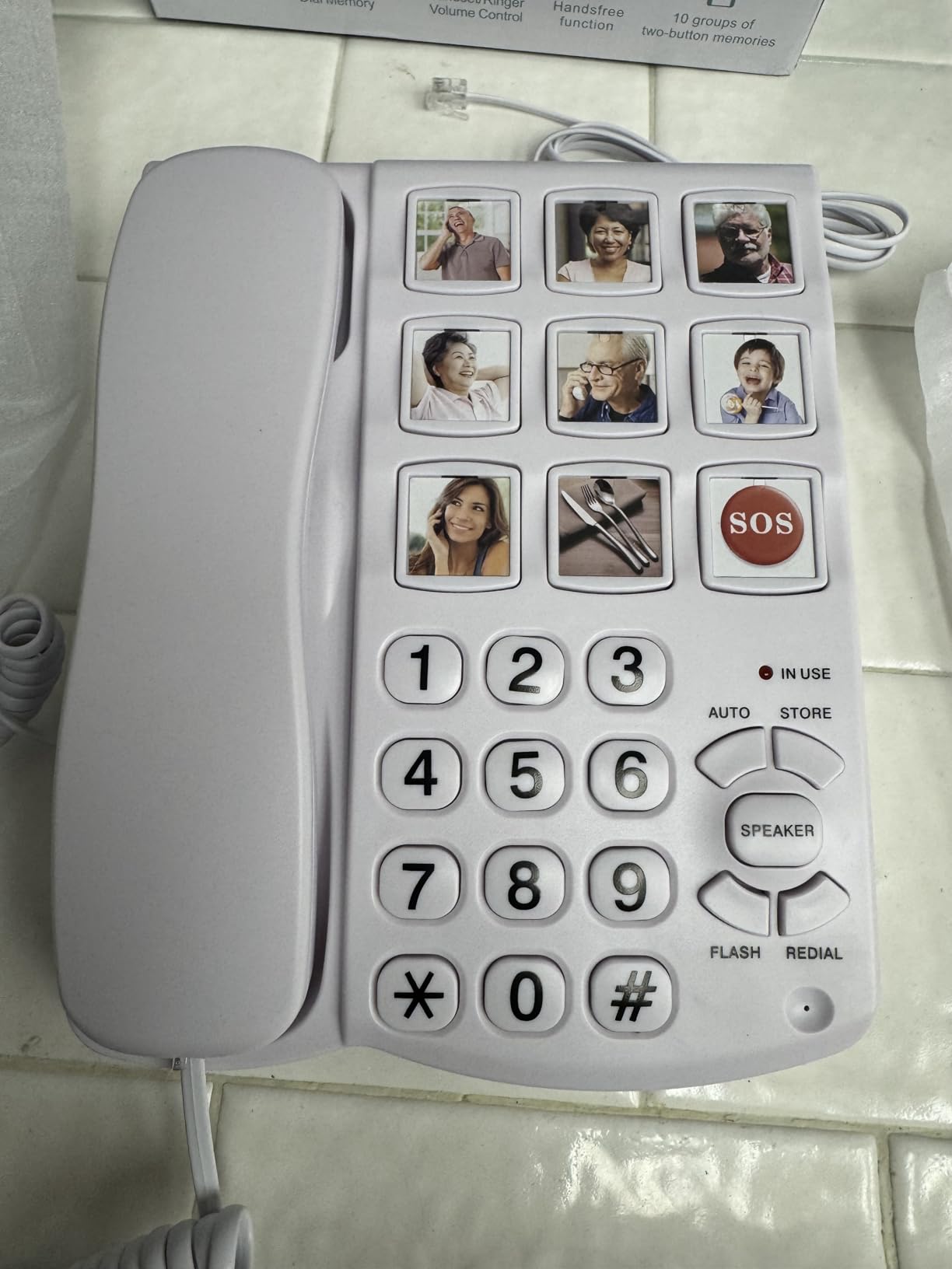 Uvital Big Button Phone for Seniors, Corded Landline Phone with 9 One-Touch Dialing Big Buttons, Hands-Free Calling, Loud Ringer, Easy to Use for Visually Impaired Telephone for Seniors customer photo 2