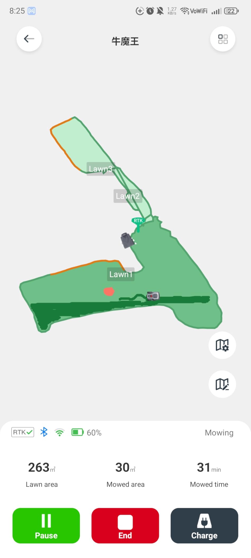 T1200Pro Robot Lawn Mower Wire Free, RTK+Vision Ride-on Edge Mapping Mowing for 0.37 Acre Yard, AI Obstacle Avoidance, APP Multi-Zone Management, Automatic Robotic Lawnmower Handle 24° Slope customer photo 1