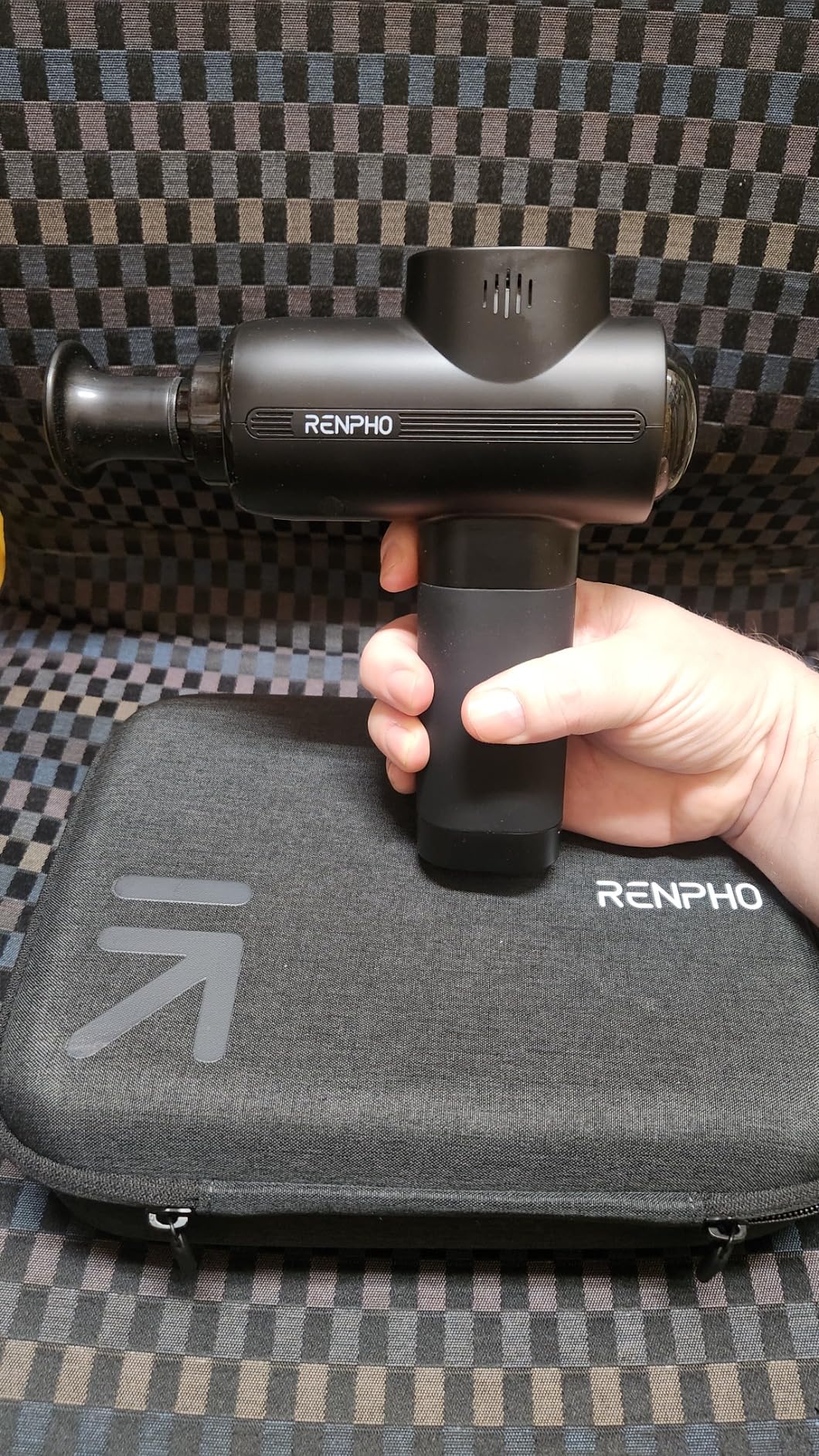 RENPHO Active Thermacool Massage Gun Deep Tissue, Back Massager Therapy with Carry Case, FSA Approved, Percussion Body Masajeador for Men Women Athletes Back Upgrade, HSA, Gray customer photo 1