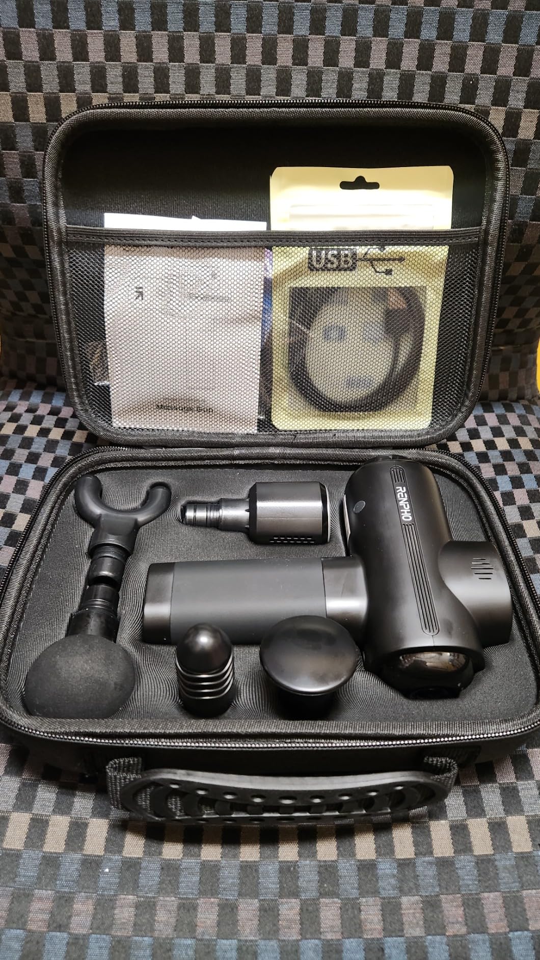 RENPHO Active Thermacool Massage Gun Deep Tissue, Back Massager Therapy with Carry Case, FSA Approved, Percussion Body Masajeador for Men Women Athletes Back Upgrade, HSA, Gray customer photo 2